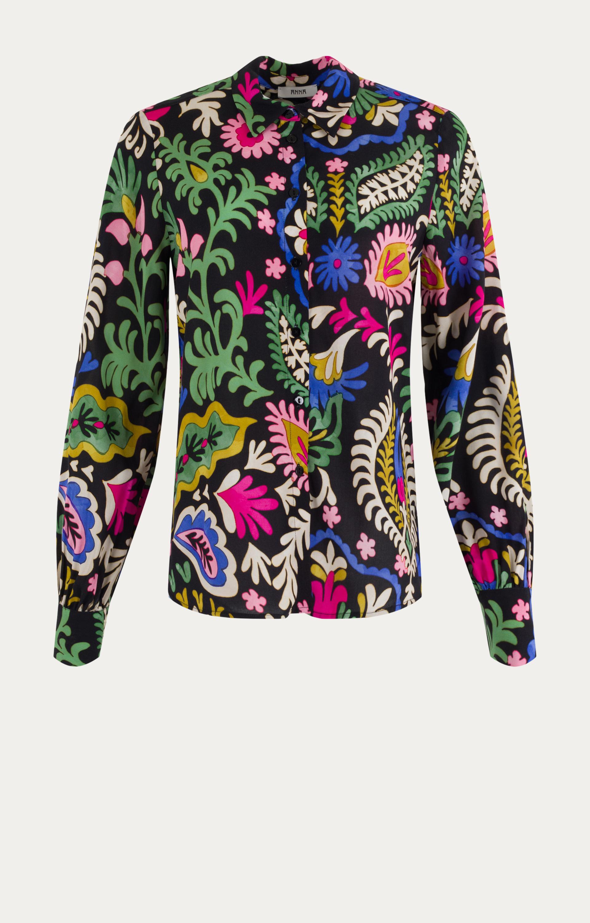 Blouse met all-over print