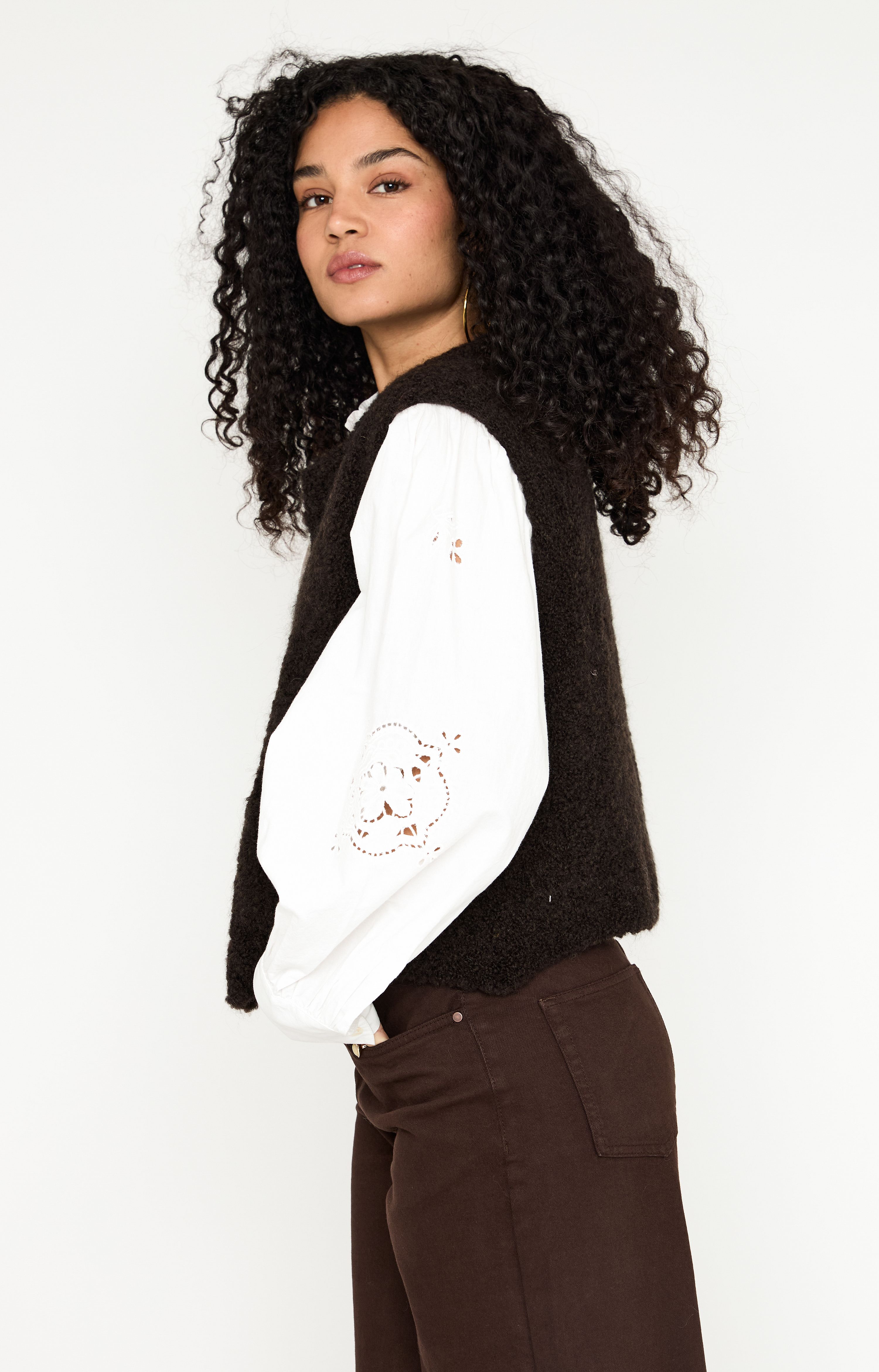 Gilet met structuur Gilet met structuur