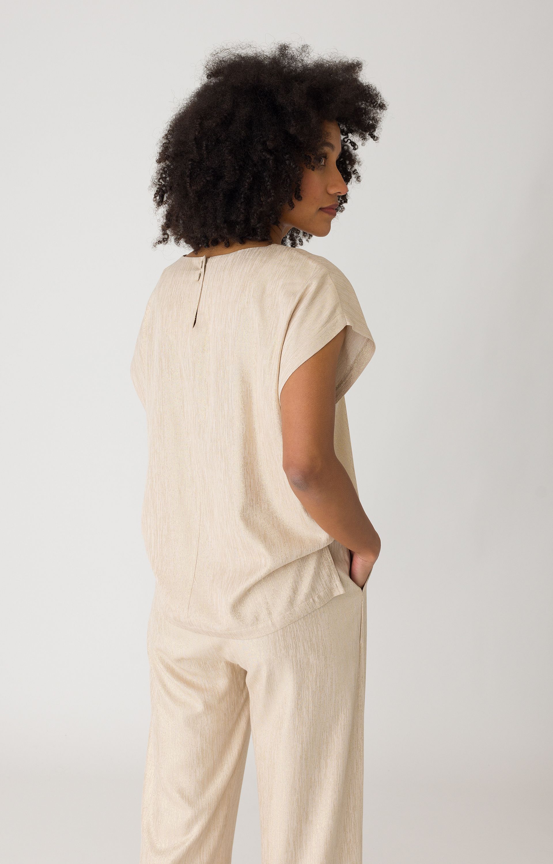 Blousetop met lurex
