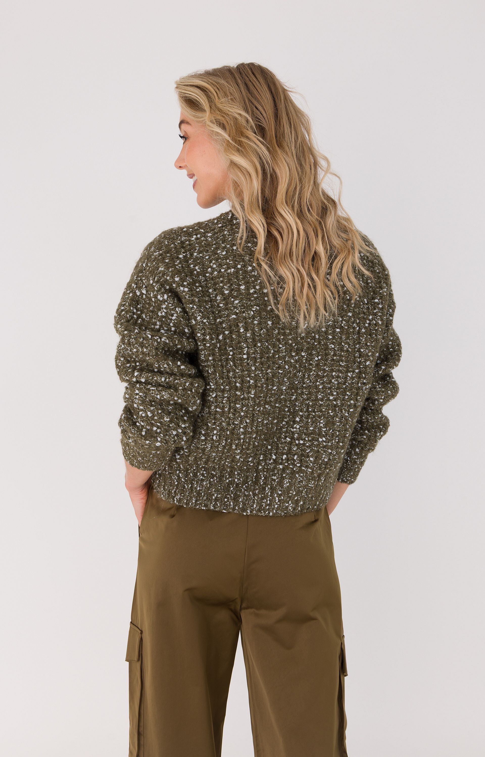 Vest met kaki dessin 