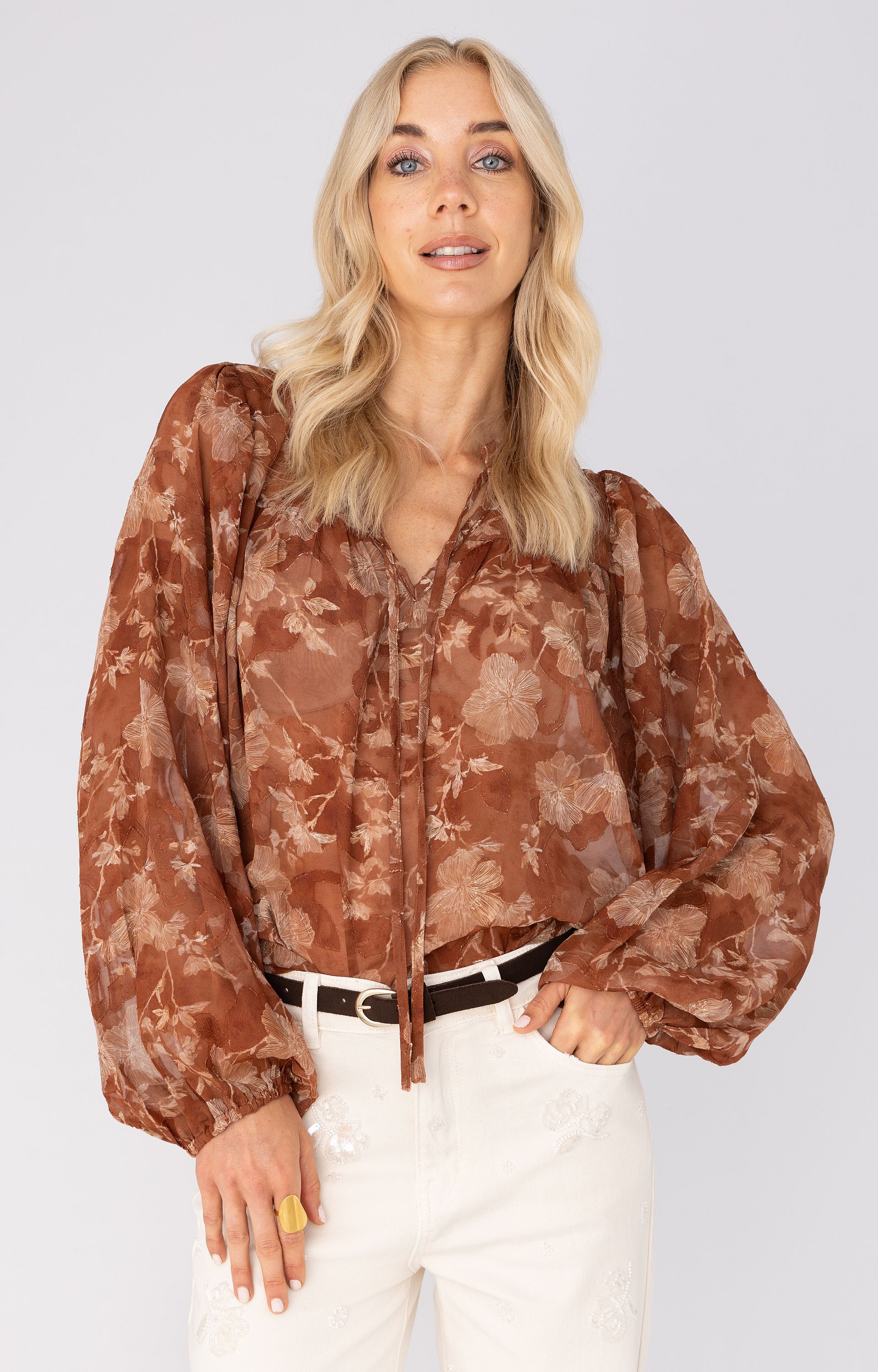 Blouse met dessin 
