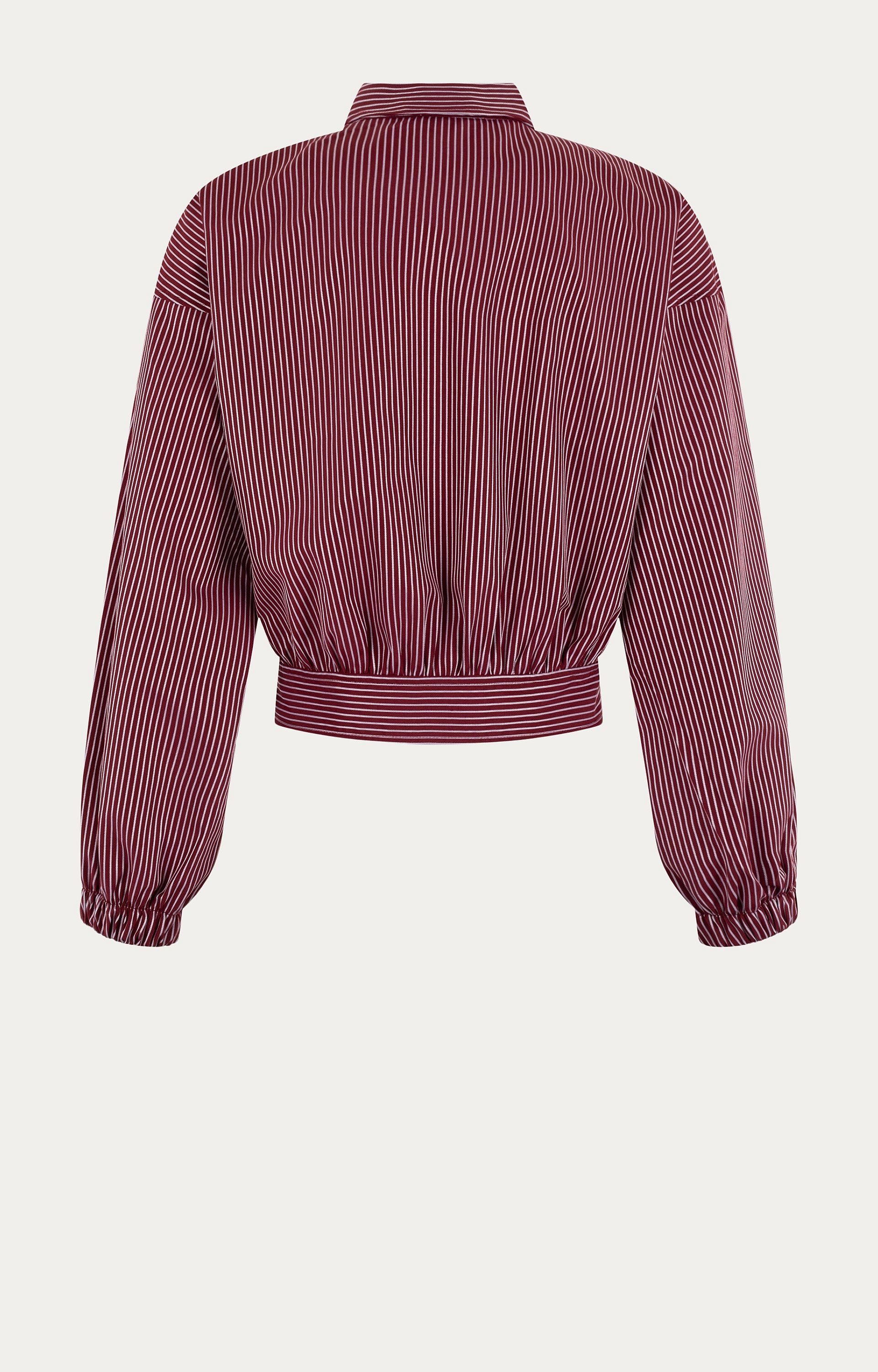 Blouse met krijtstreep
