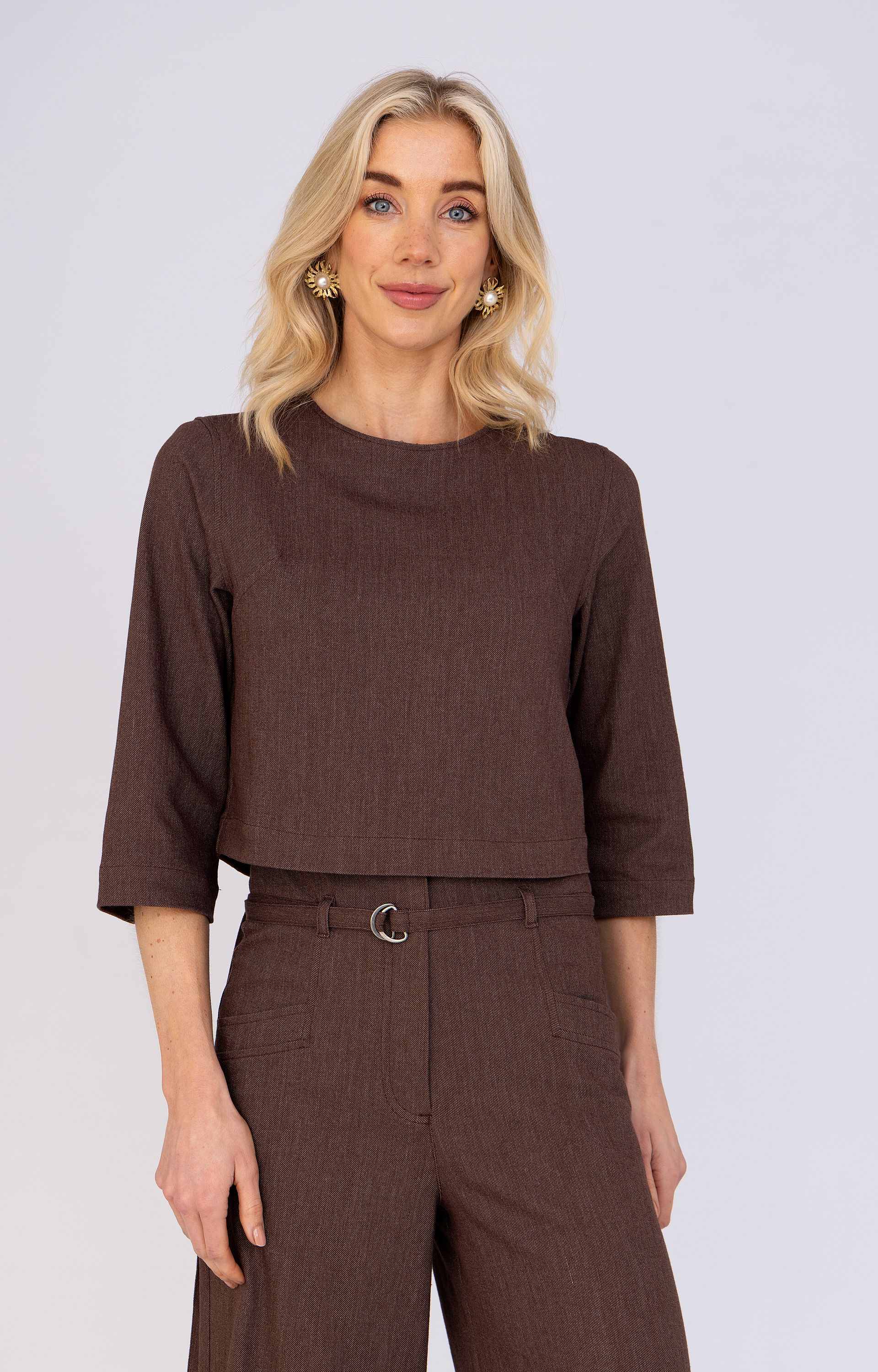 Blouse met knoopsluiting op de rug