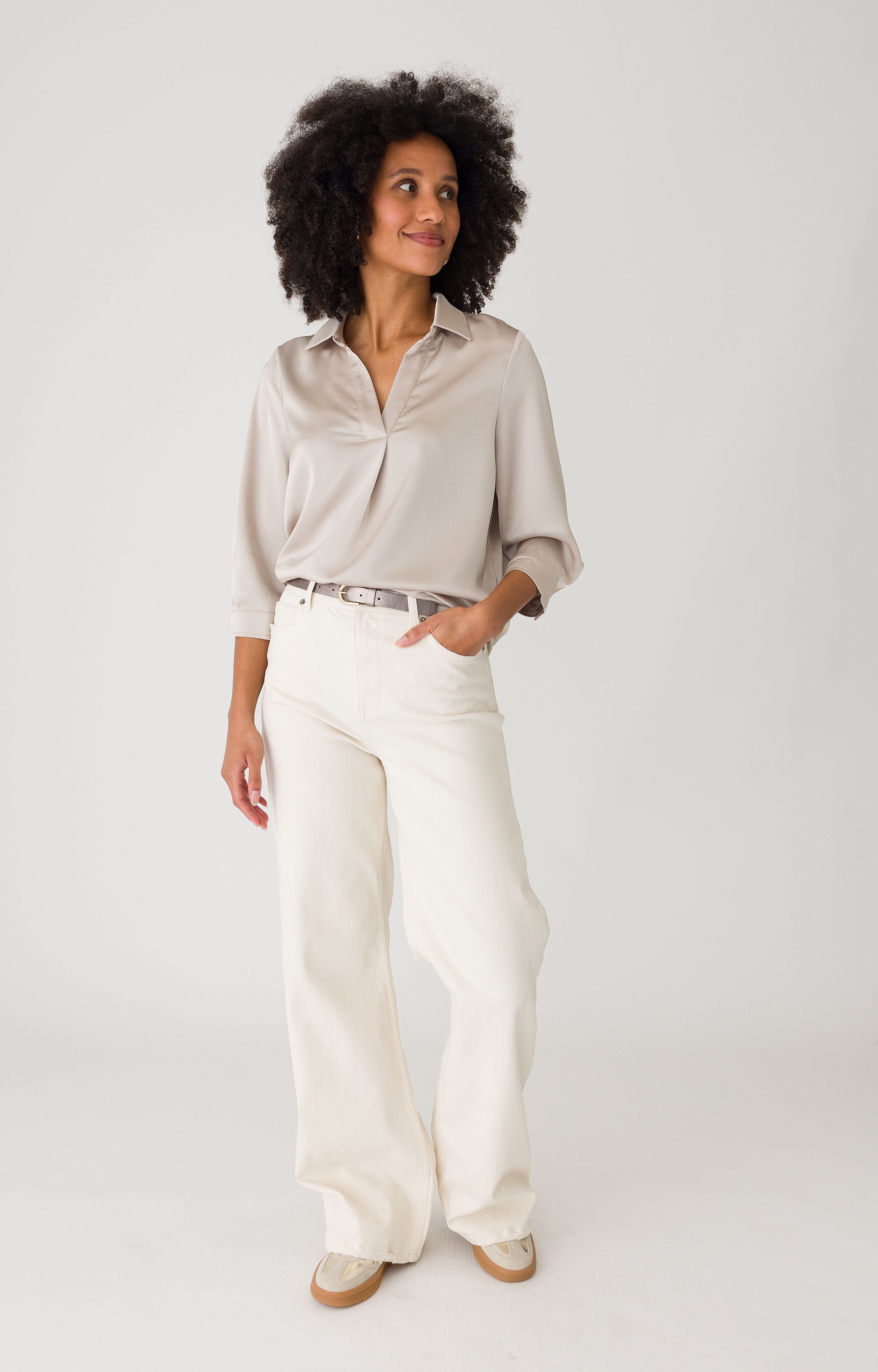 Satijnlook blouse
