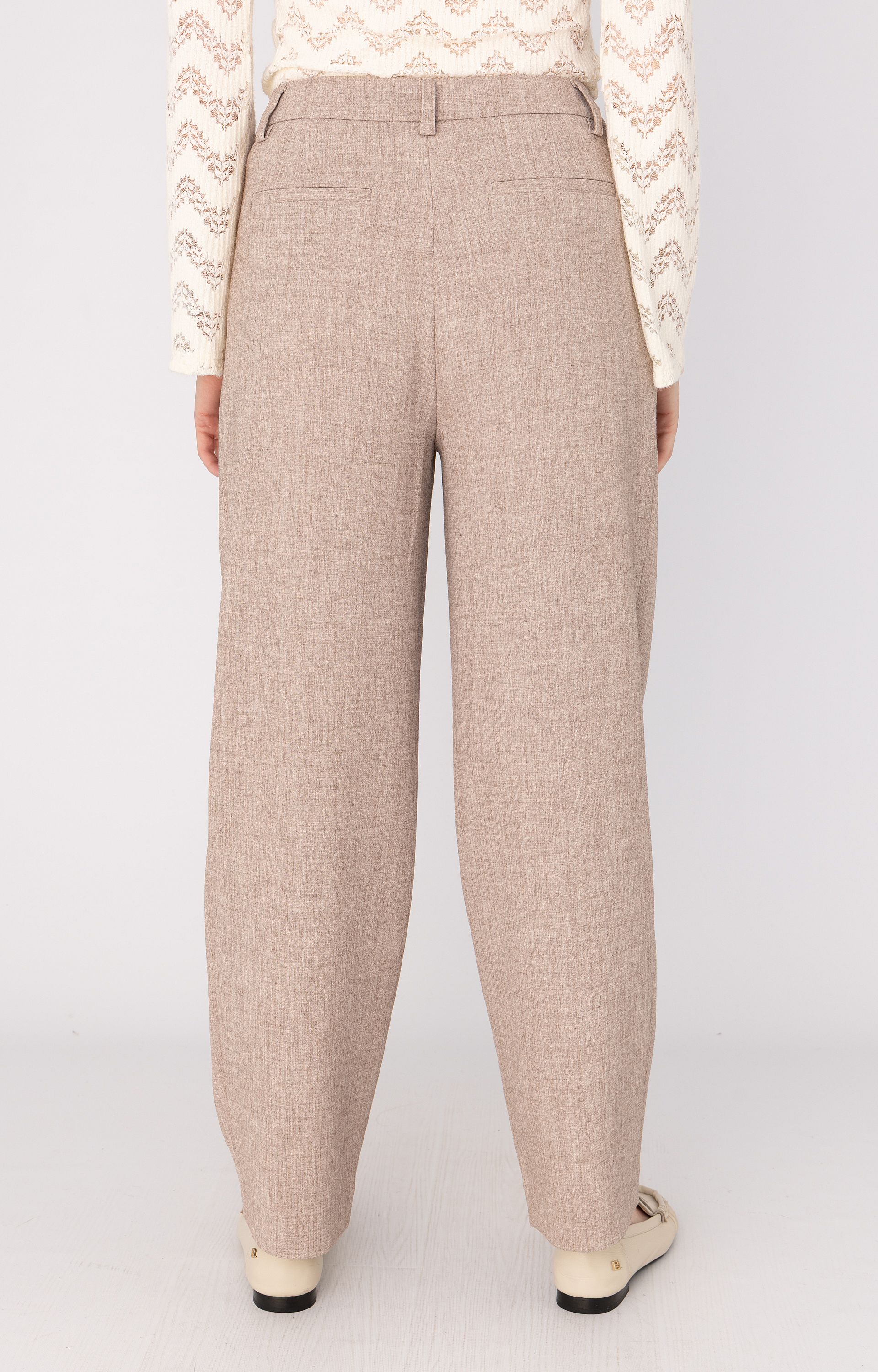 Broek met structuur 