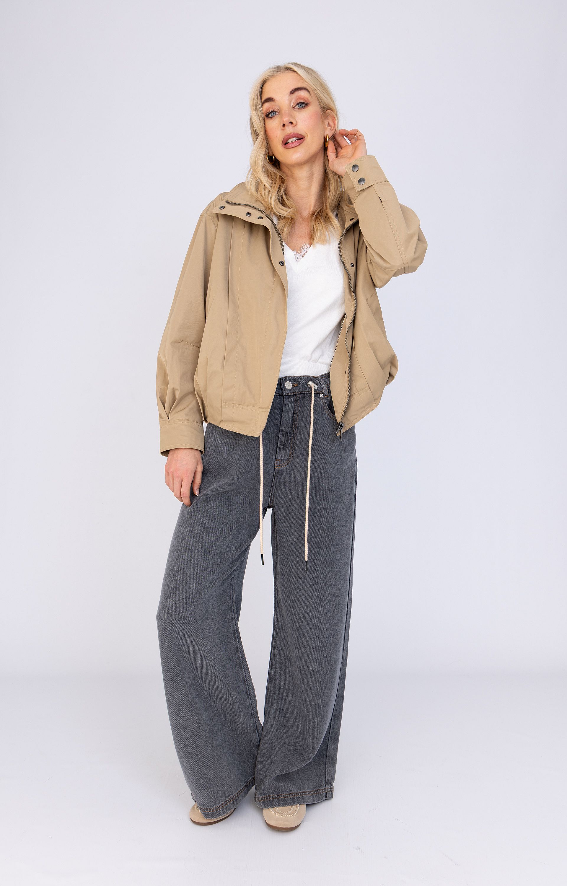 Pullover met kanten detail