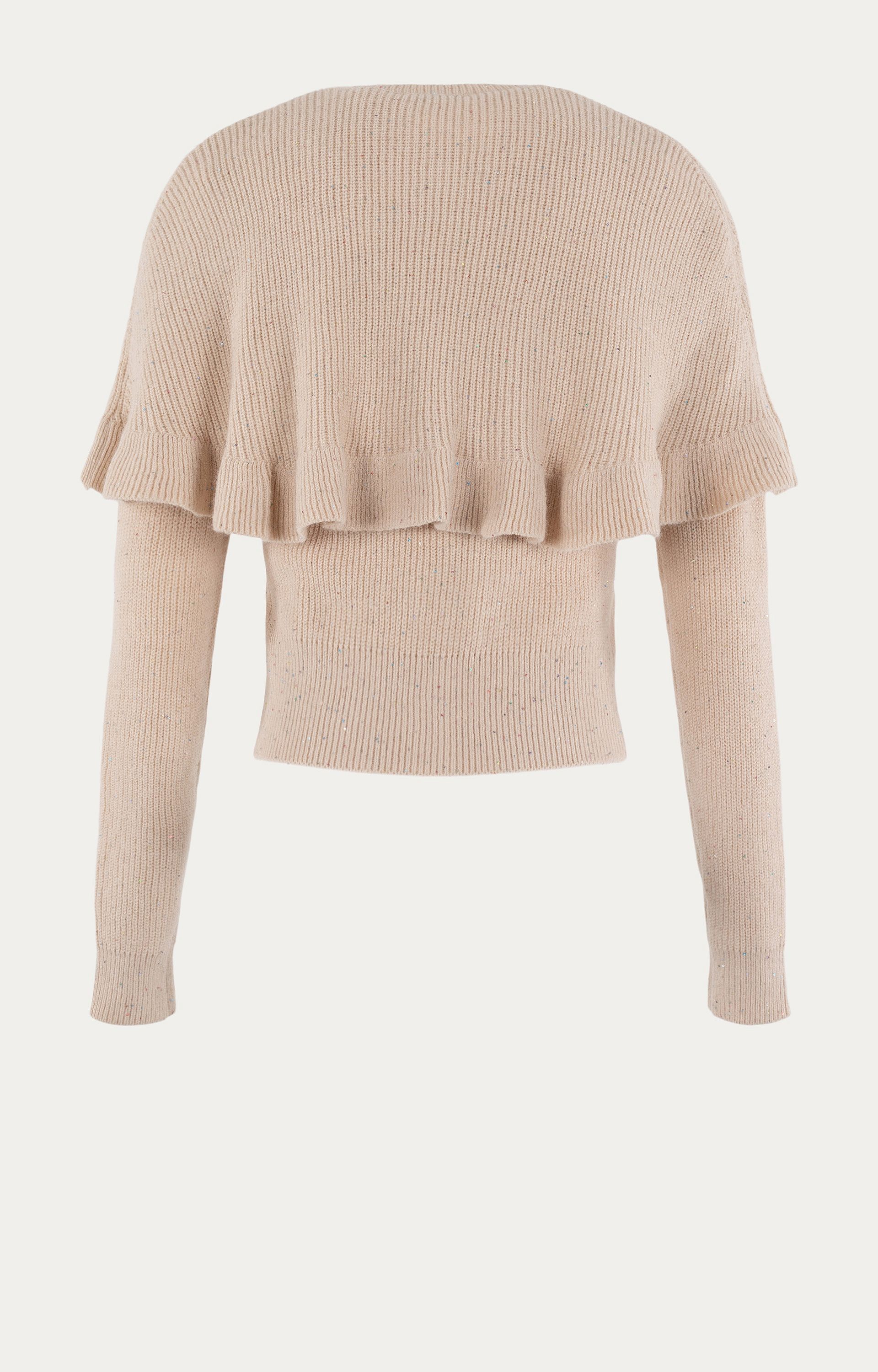 Vest met ruffle cape 