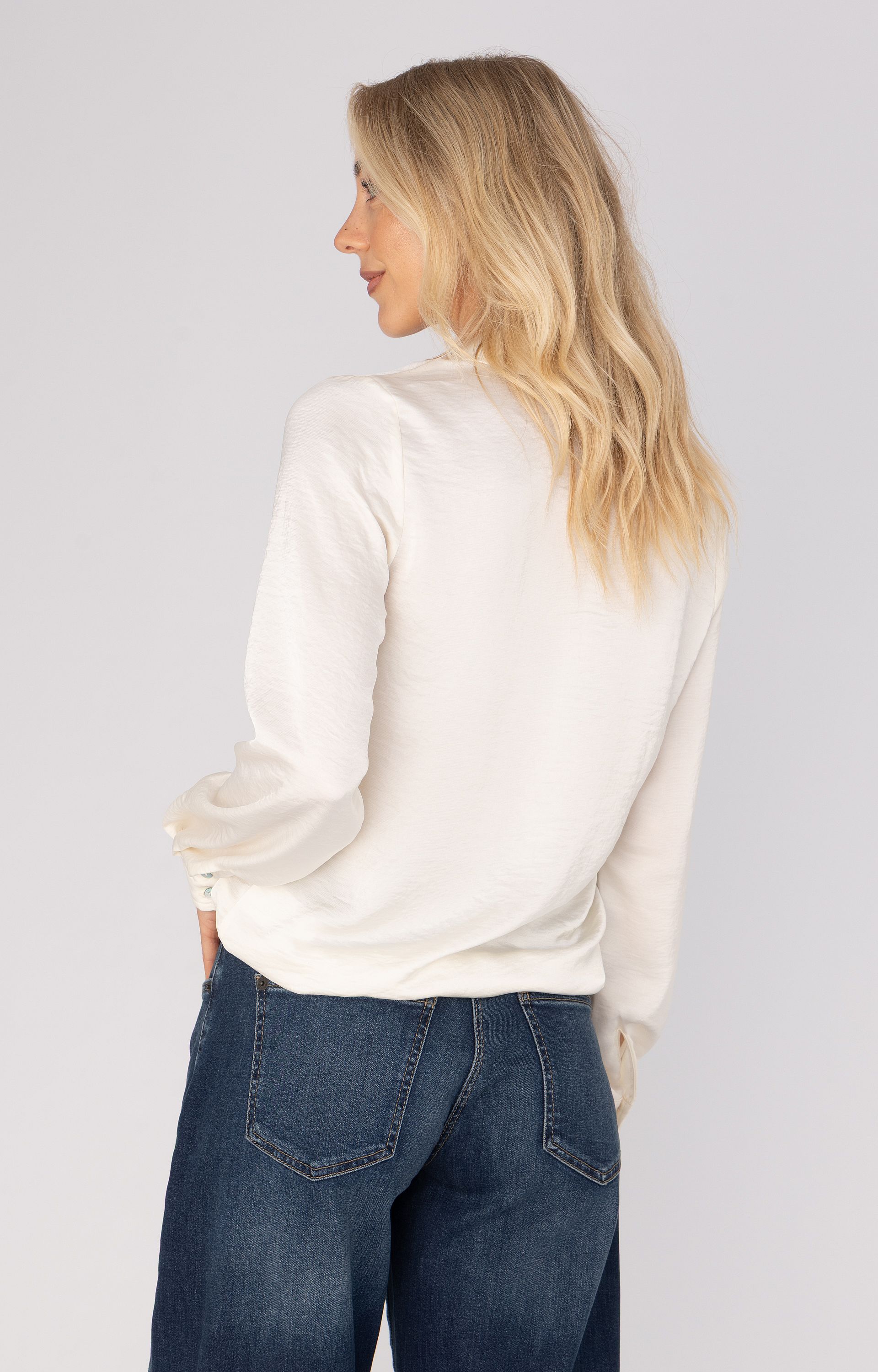 Blouse met satijnlook