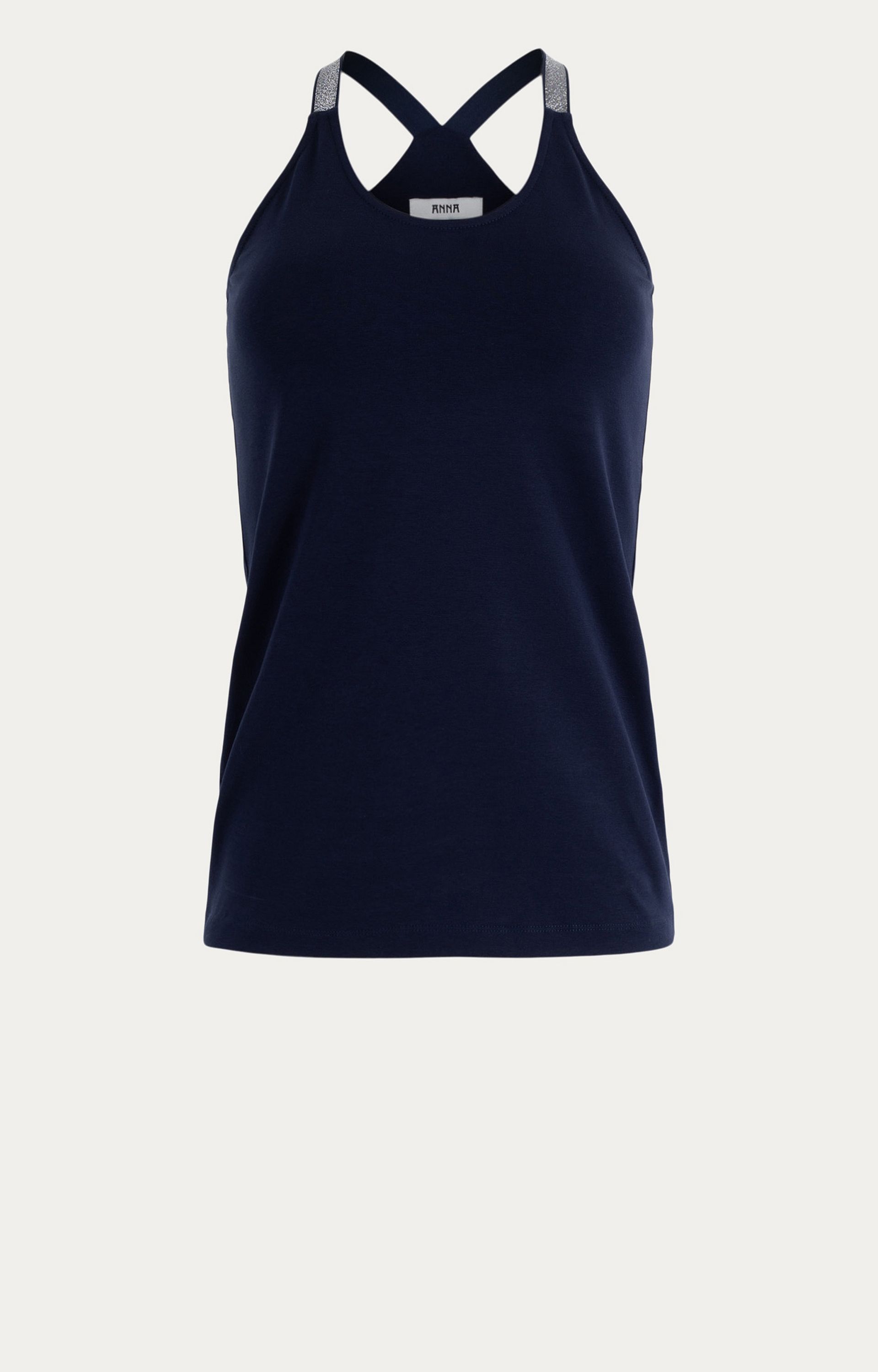 Top met lurexbandjes
