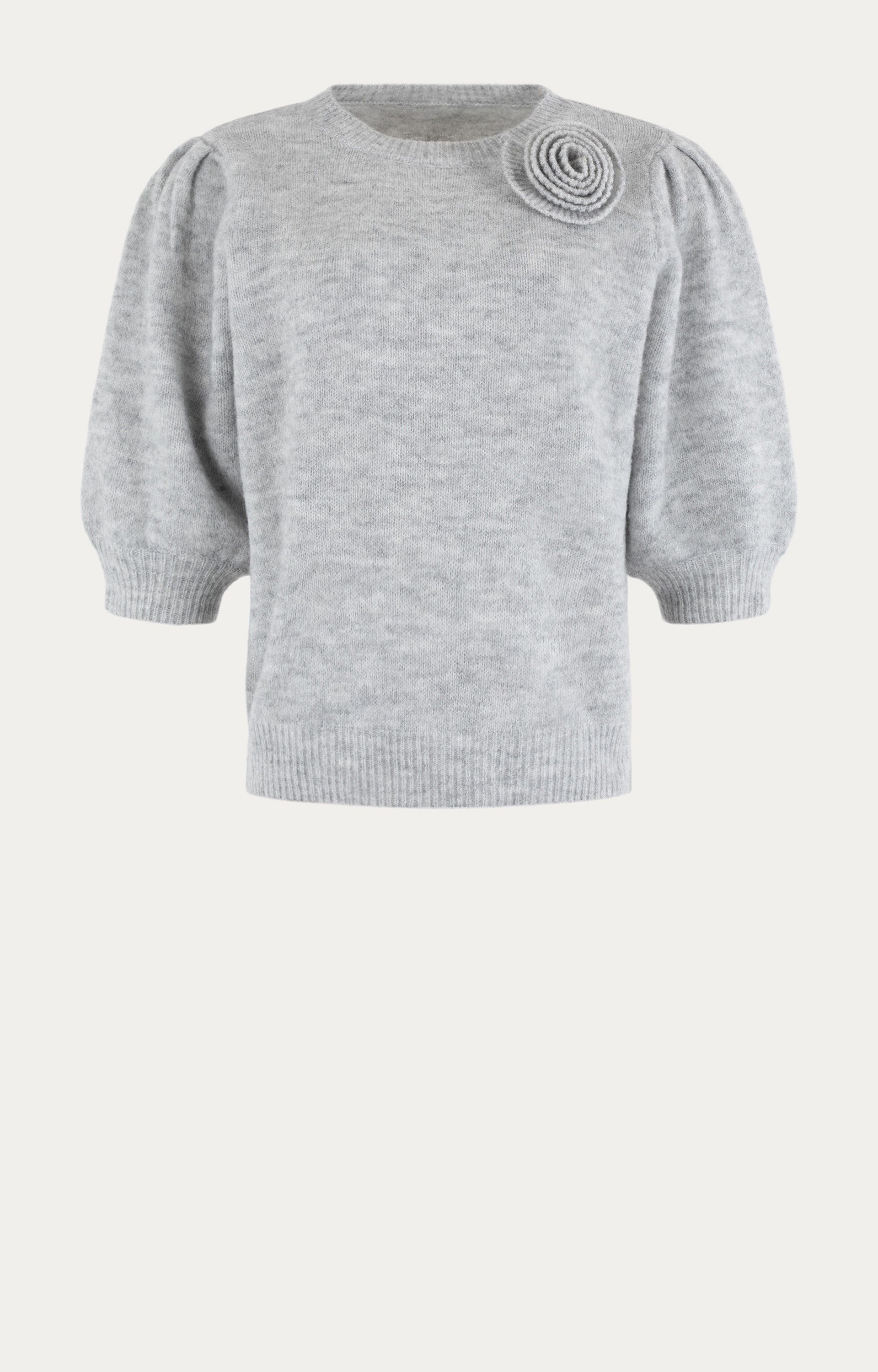Pullover met bloemcorsage