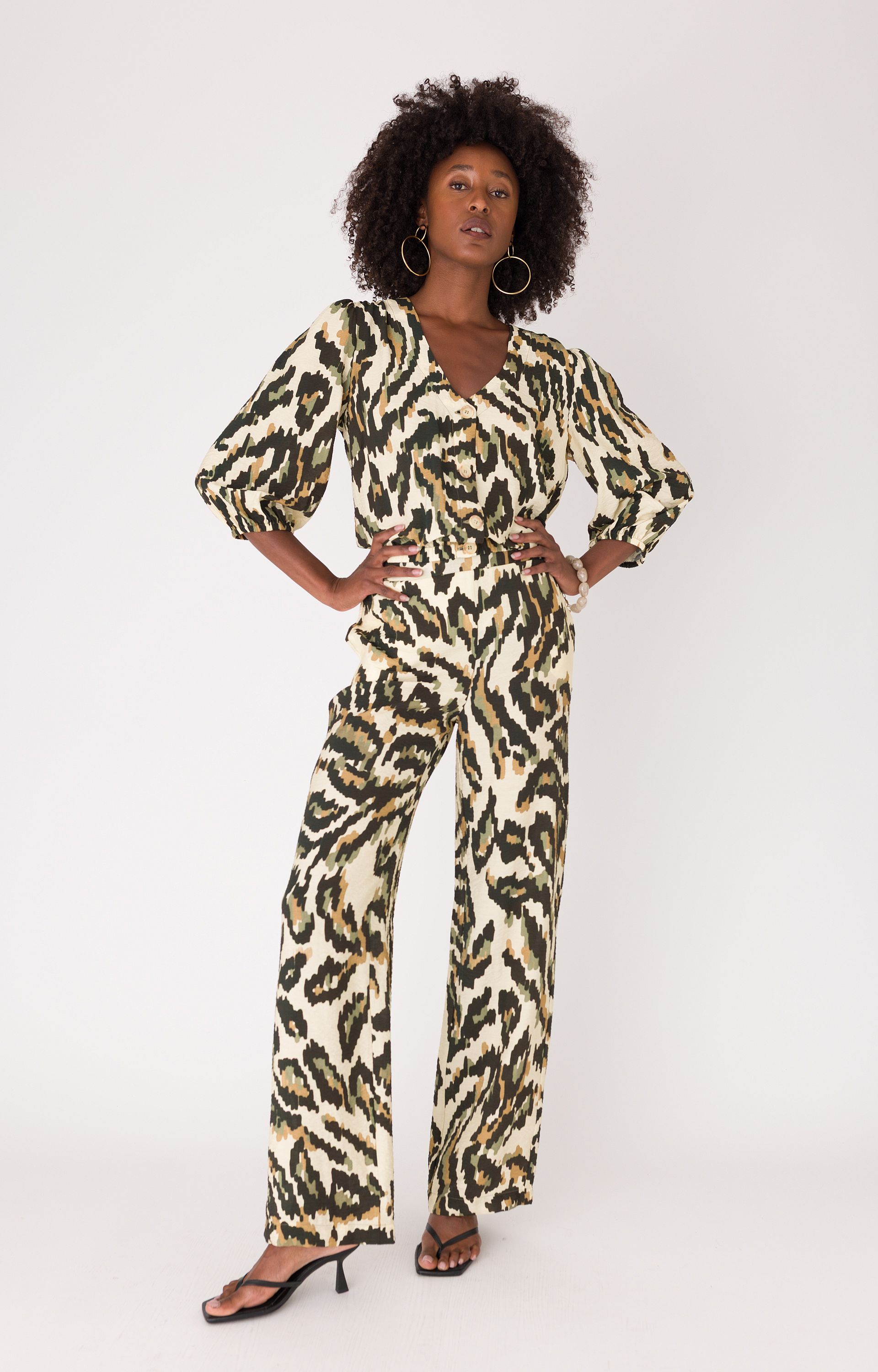 Broek met print