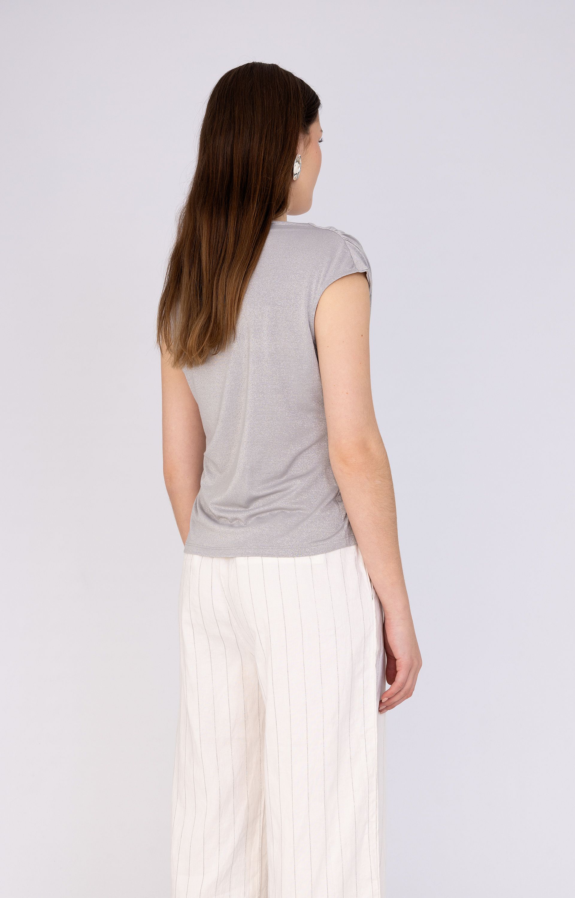 Shirt met lurex 