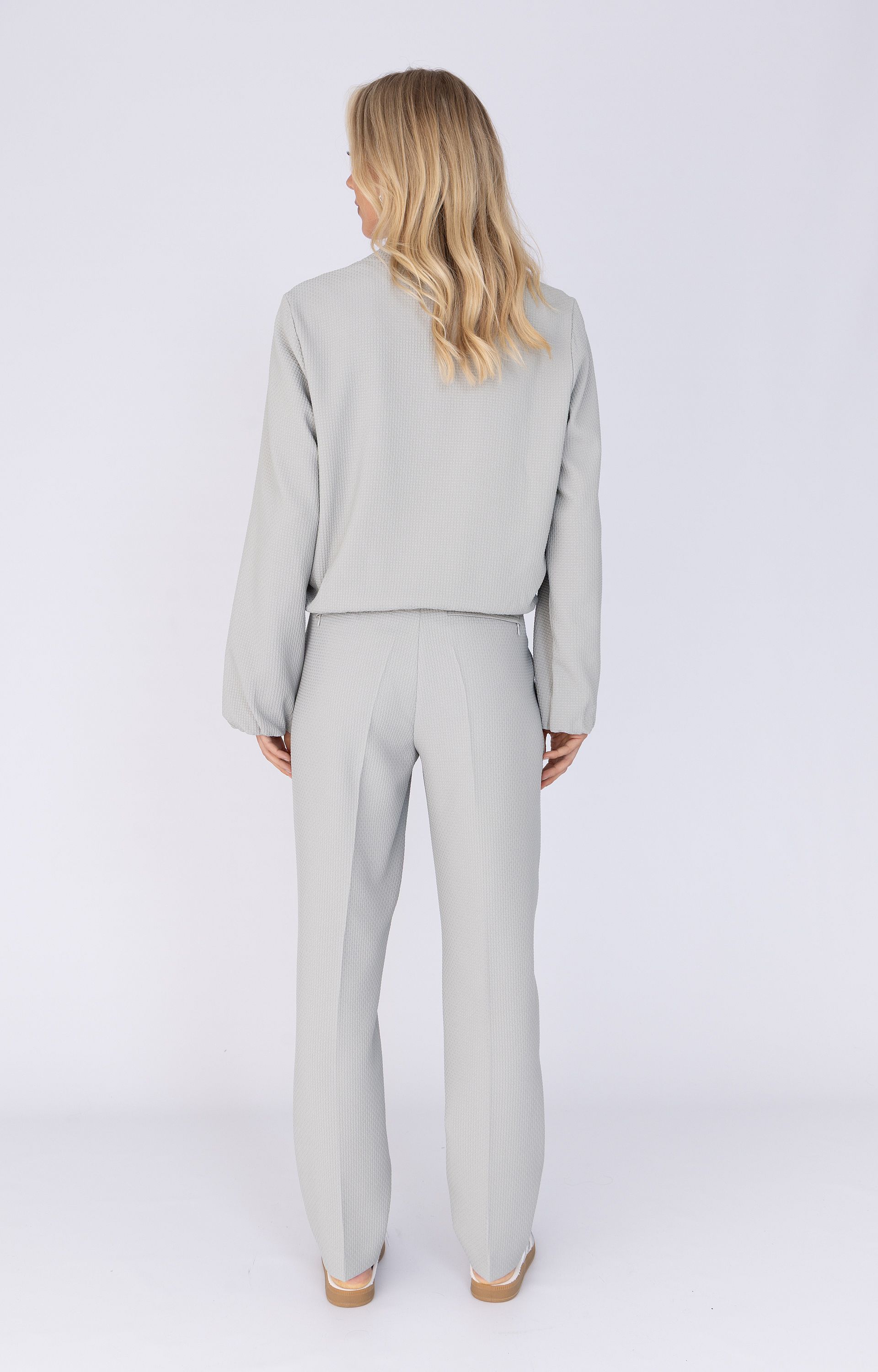 Pantalon met structuur