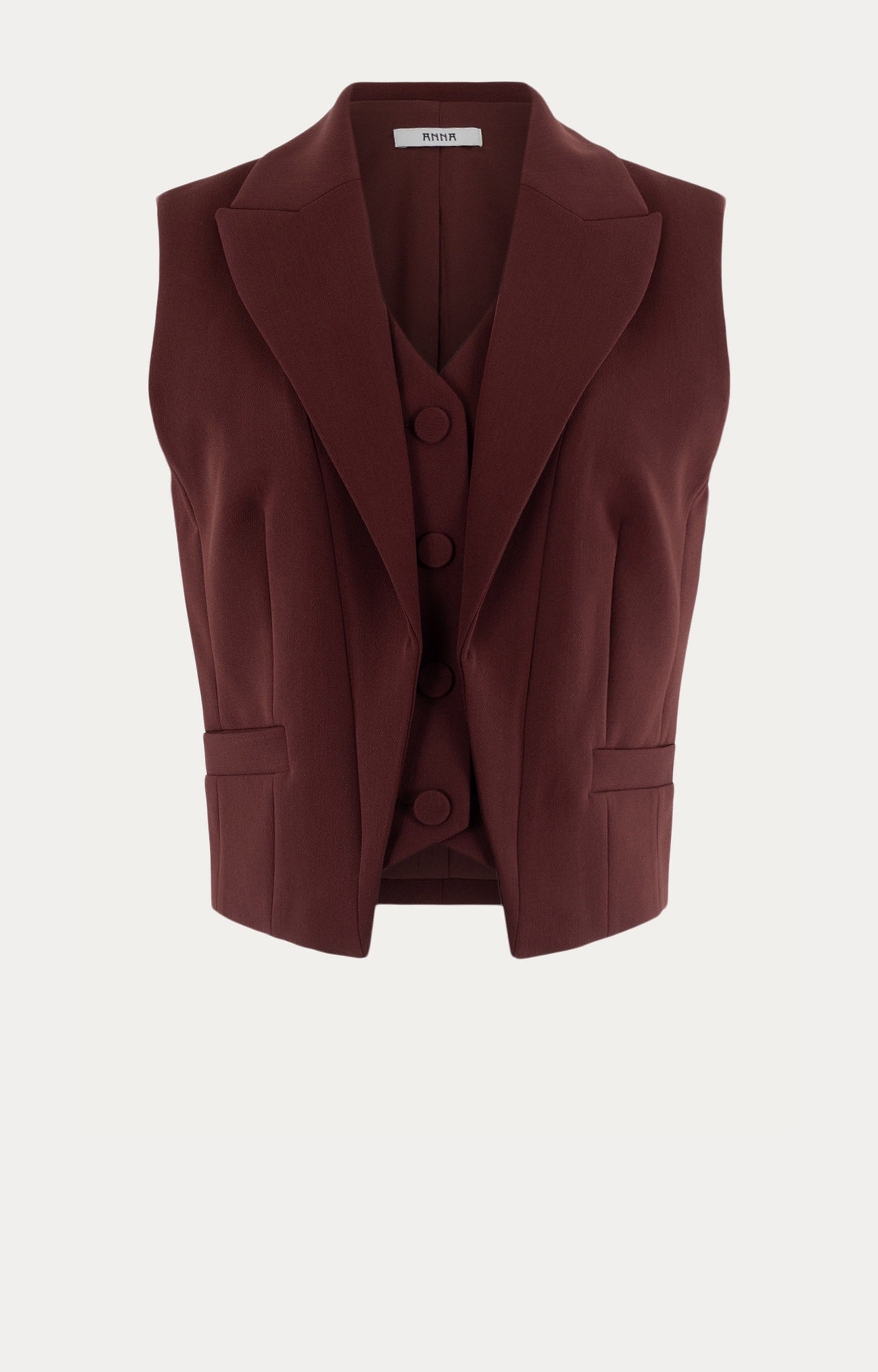 Gilet met knoopsluiting 
