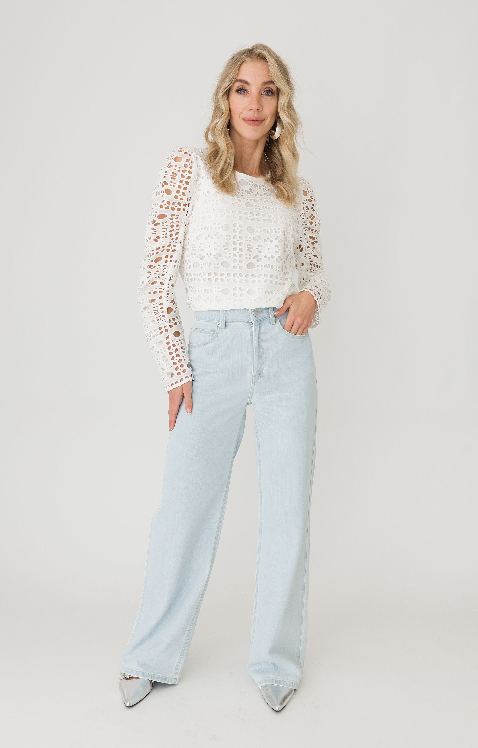Blouse met broderie 