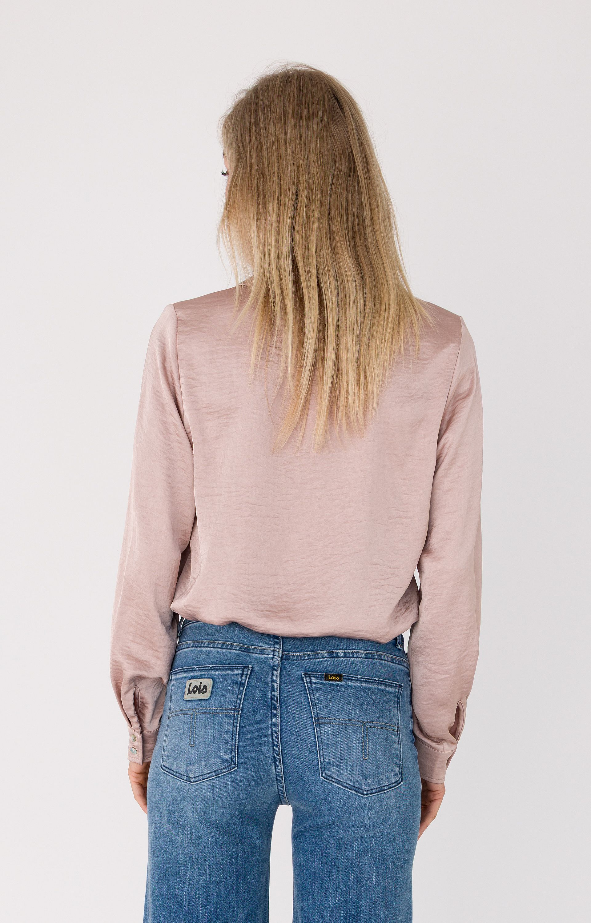 Blouse met satijnlook