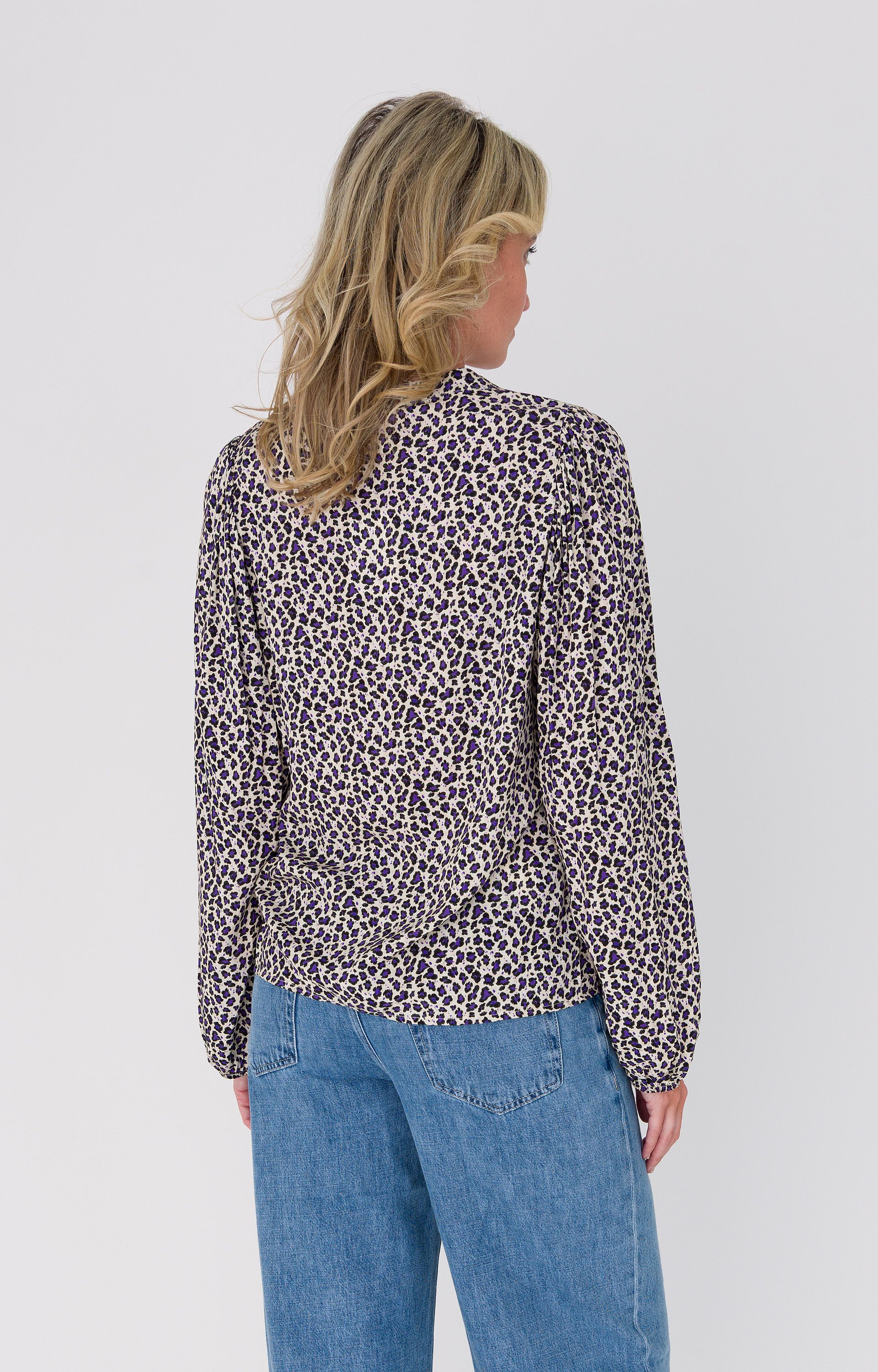 Blouse met panterprint