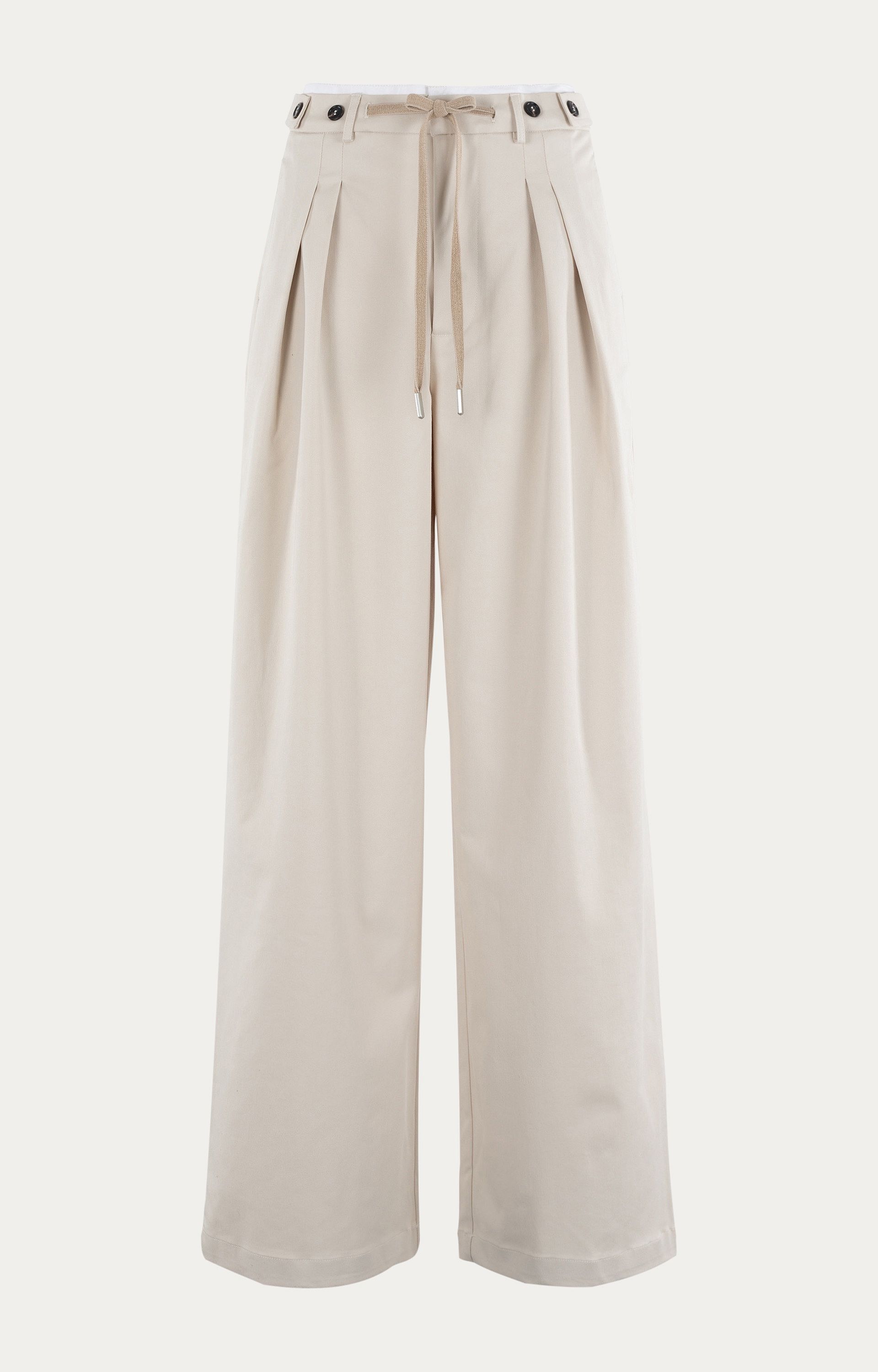 Pantalon met bandplooi