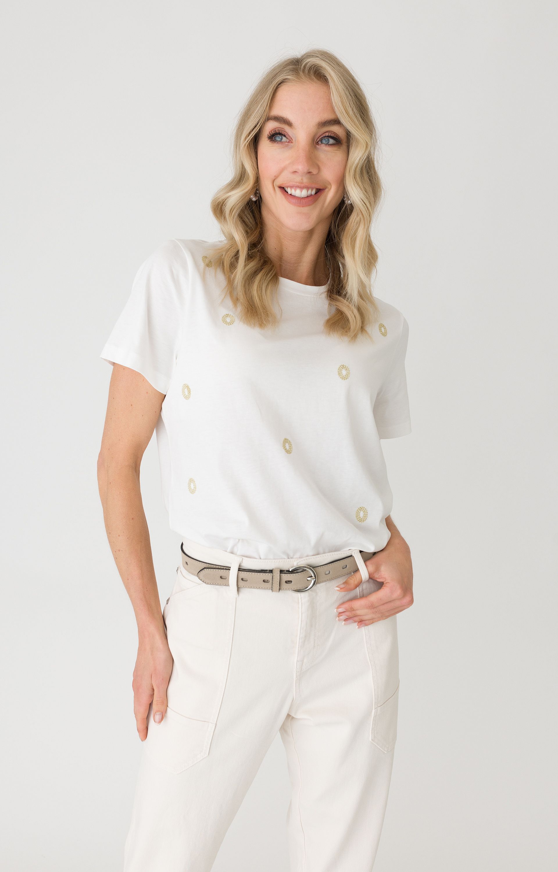 Shirt met borduursels