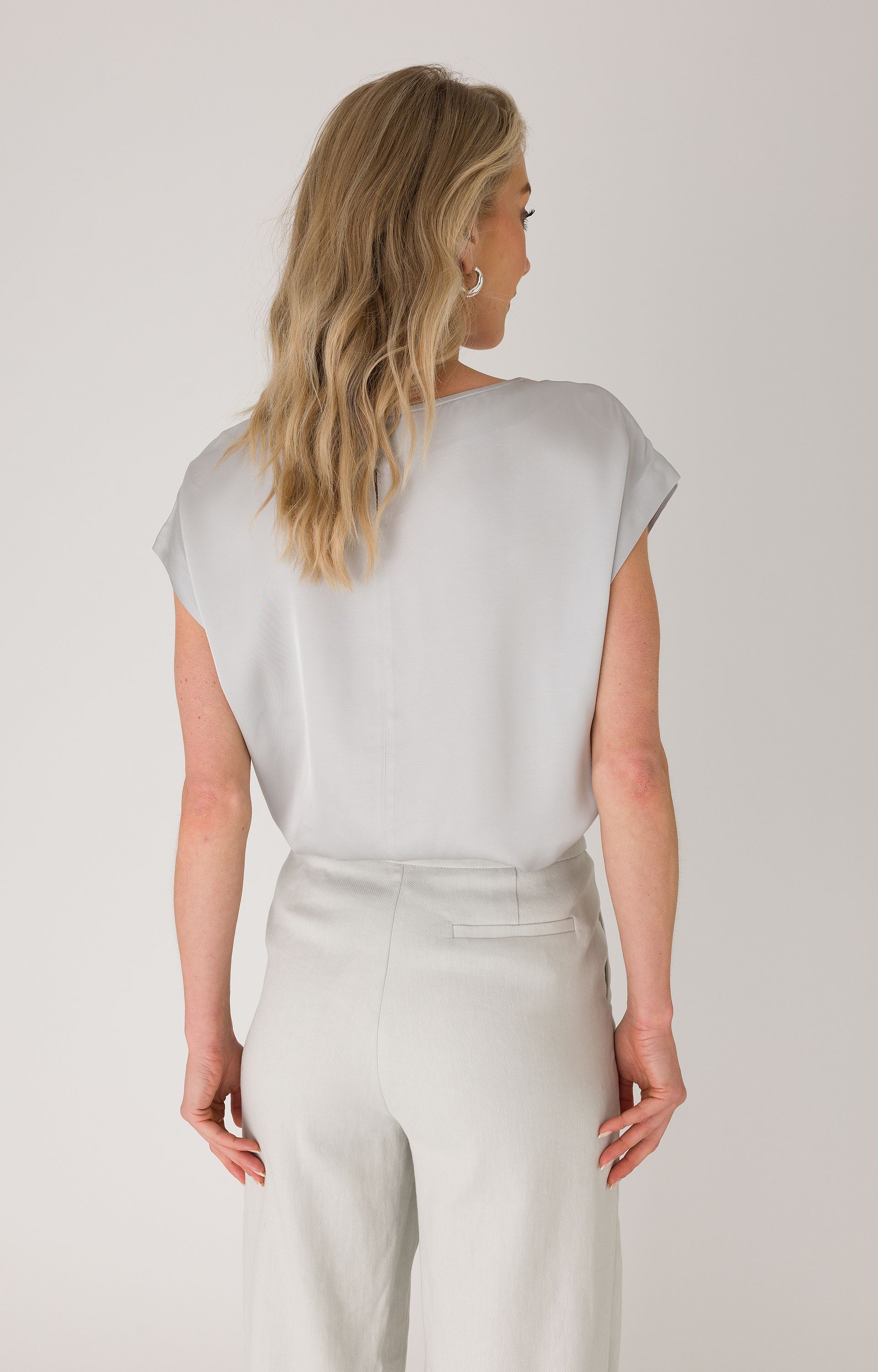 Blousetop met satijnlook