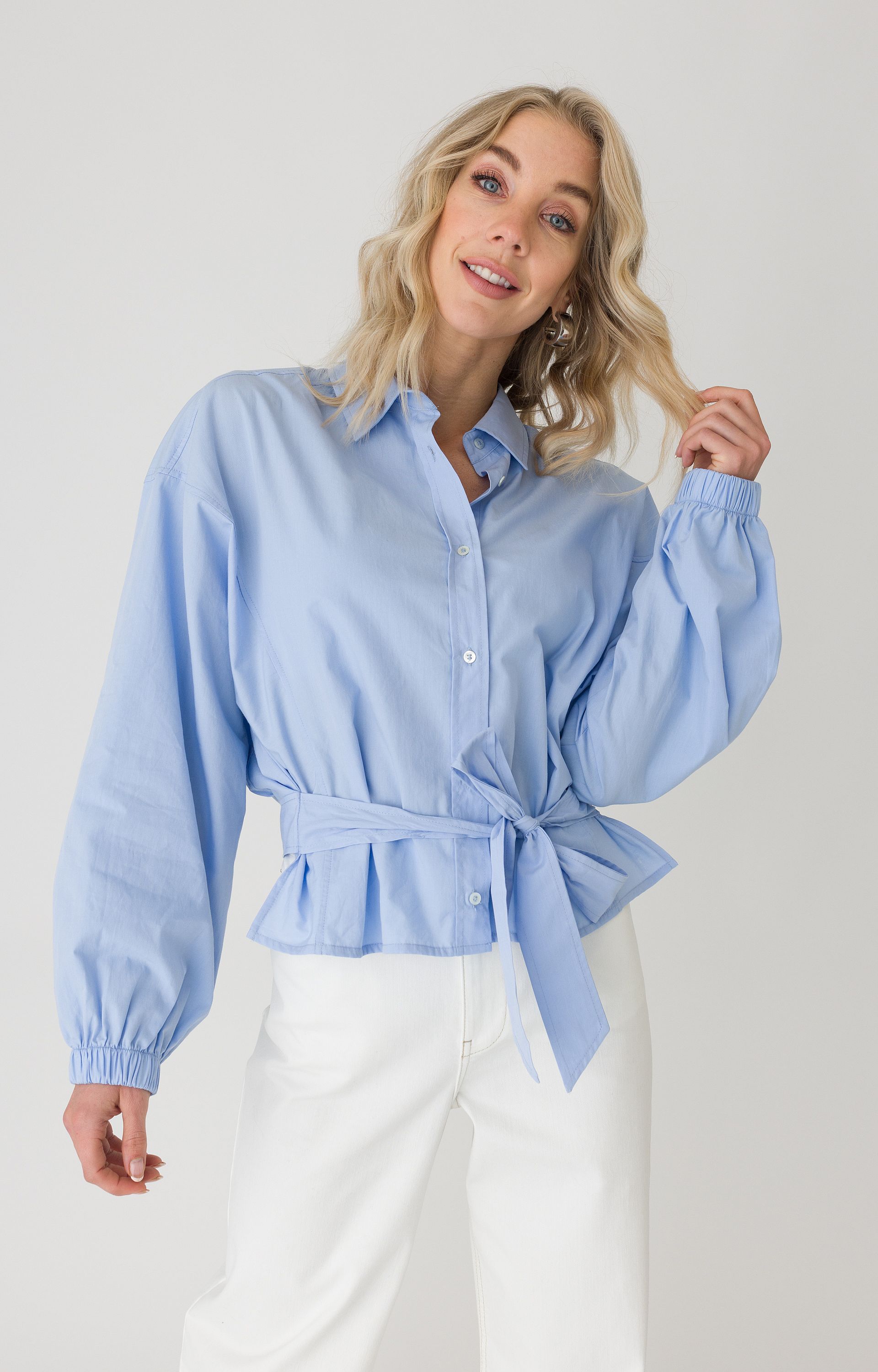 Blouse met strikdetail