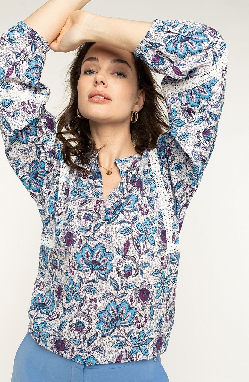 Blouse met floral print
