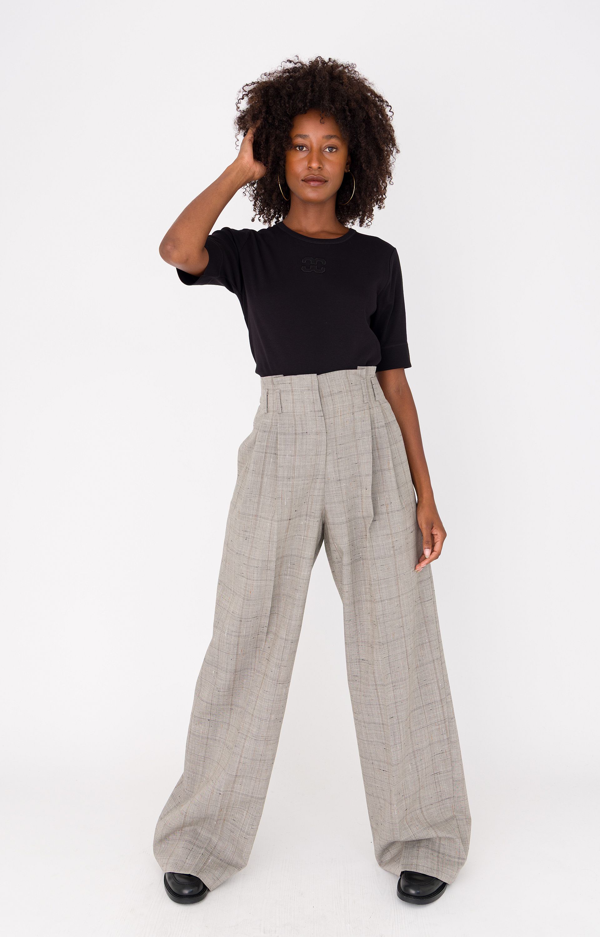 Broek met wolmix