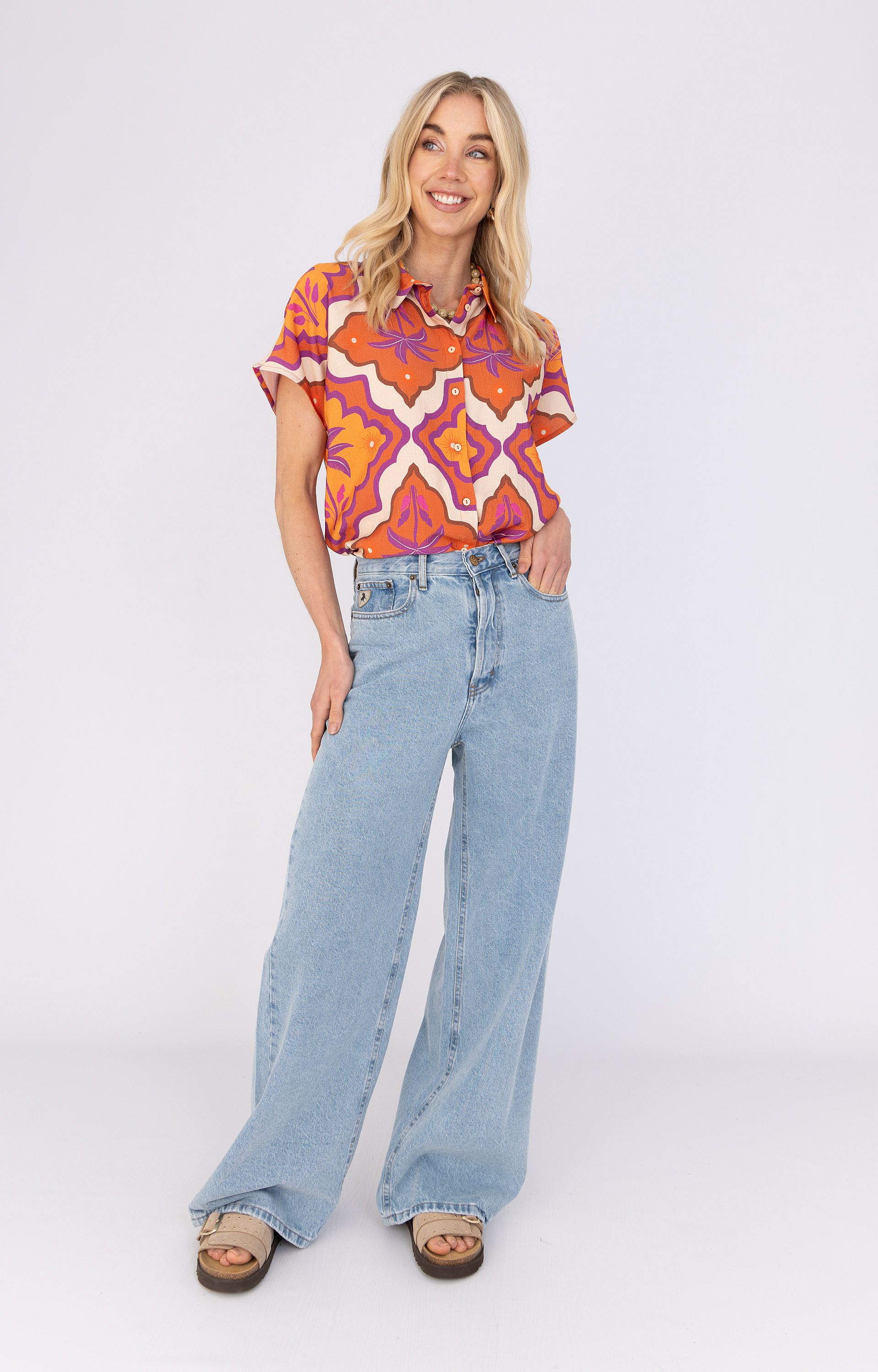 Blouse met dessin 