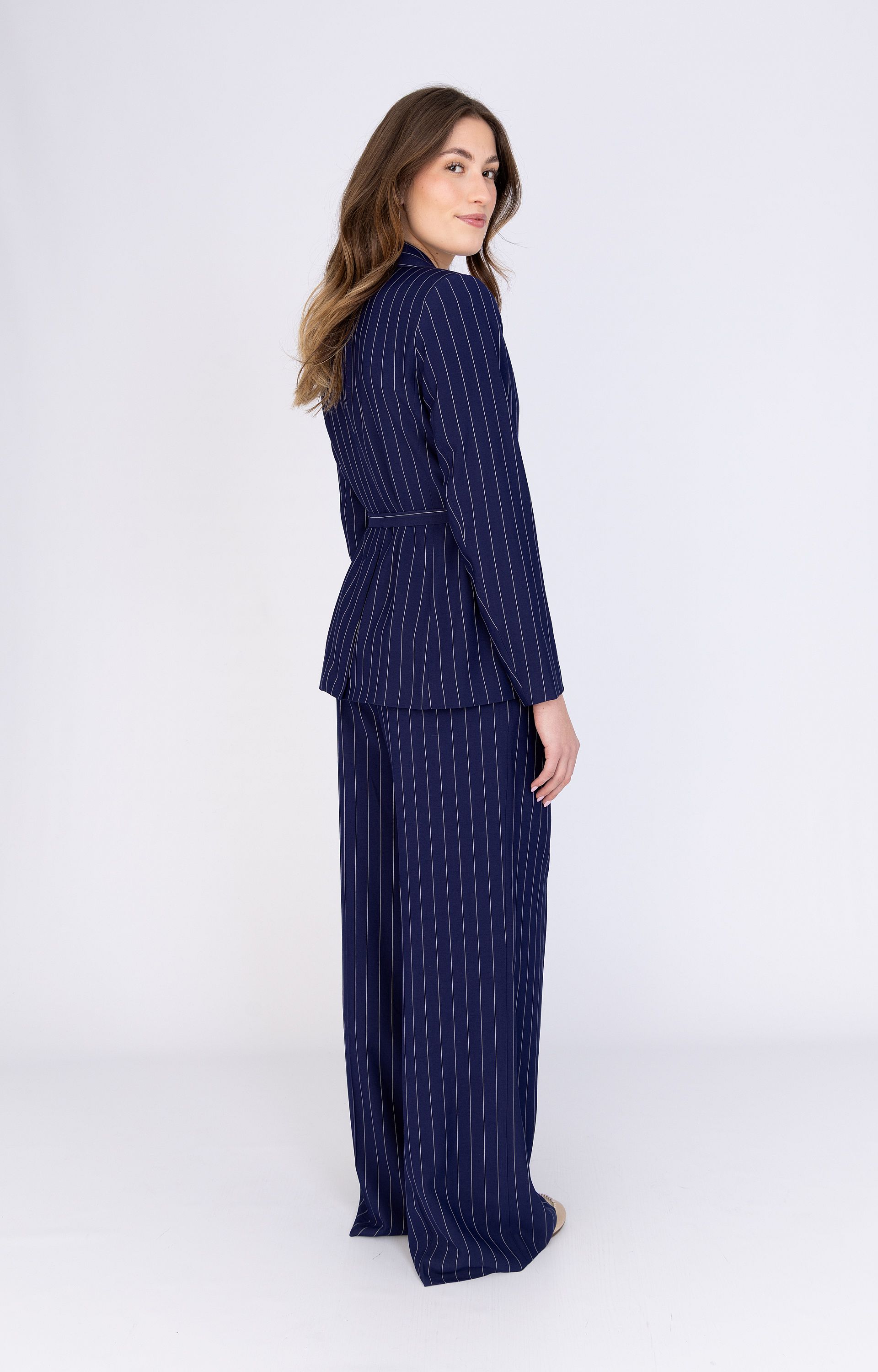 Broek met krijtstreep