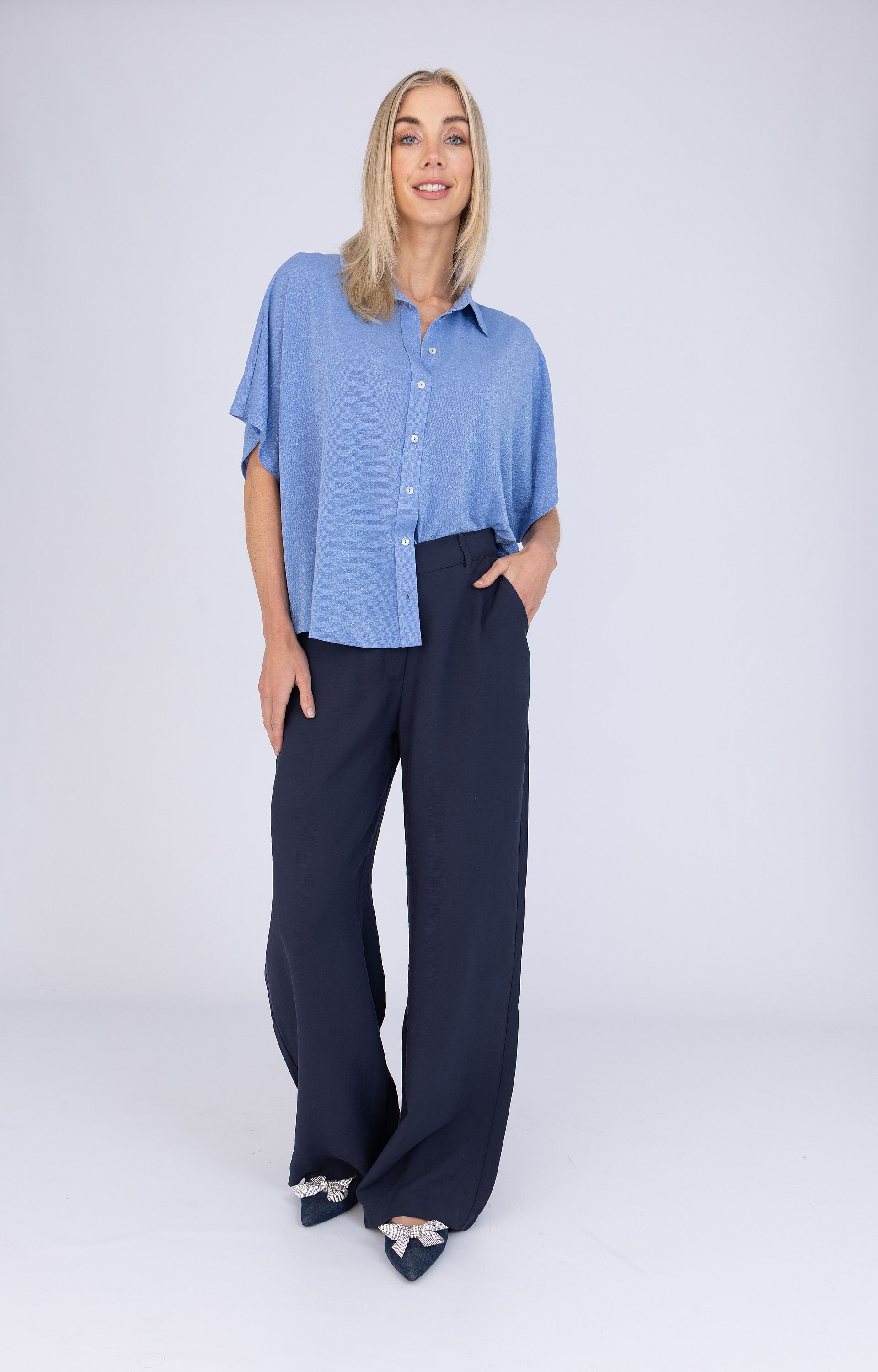 Blouse met lurex
