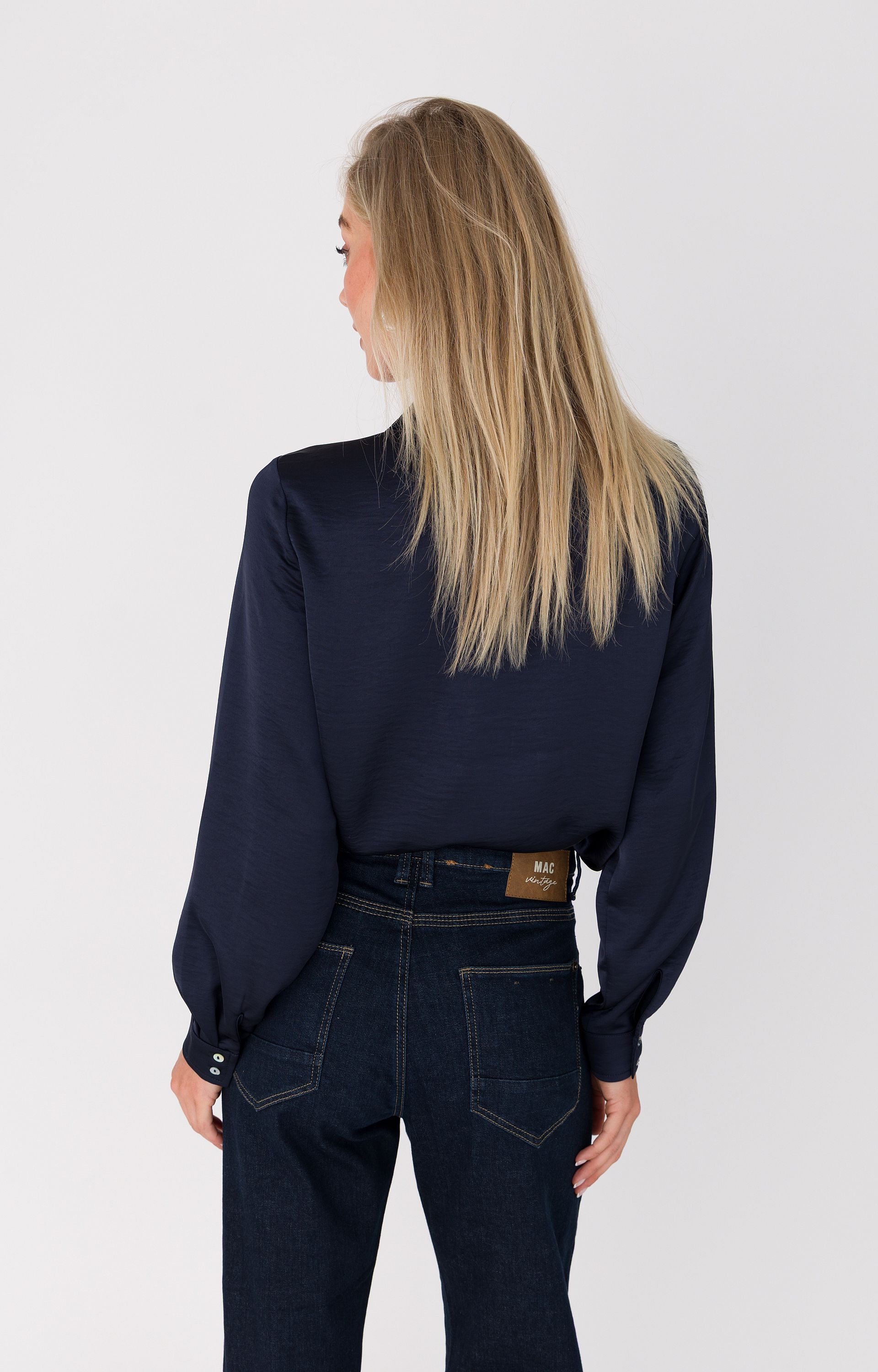 Blouse met satijnlook