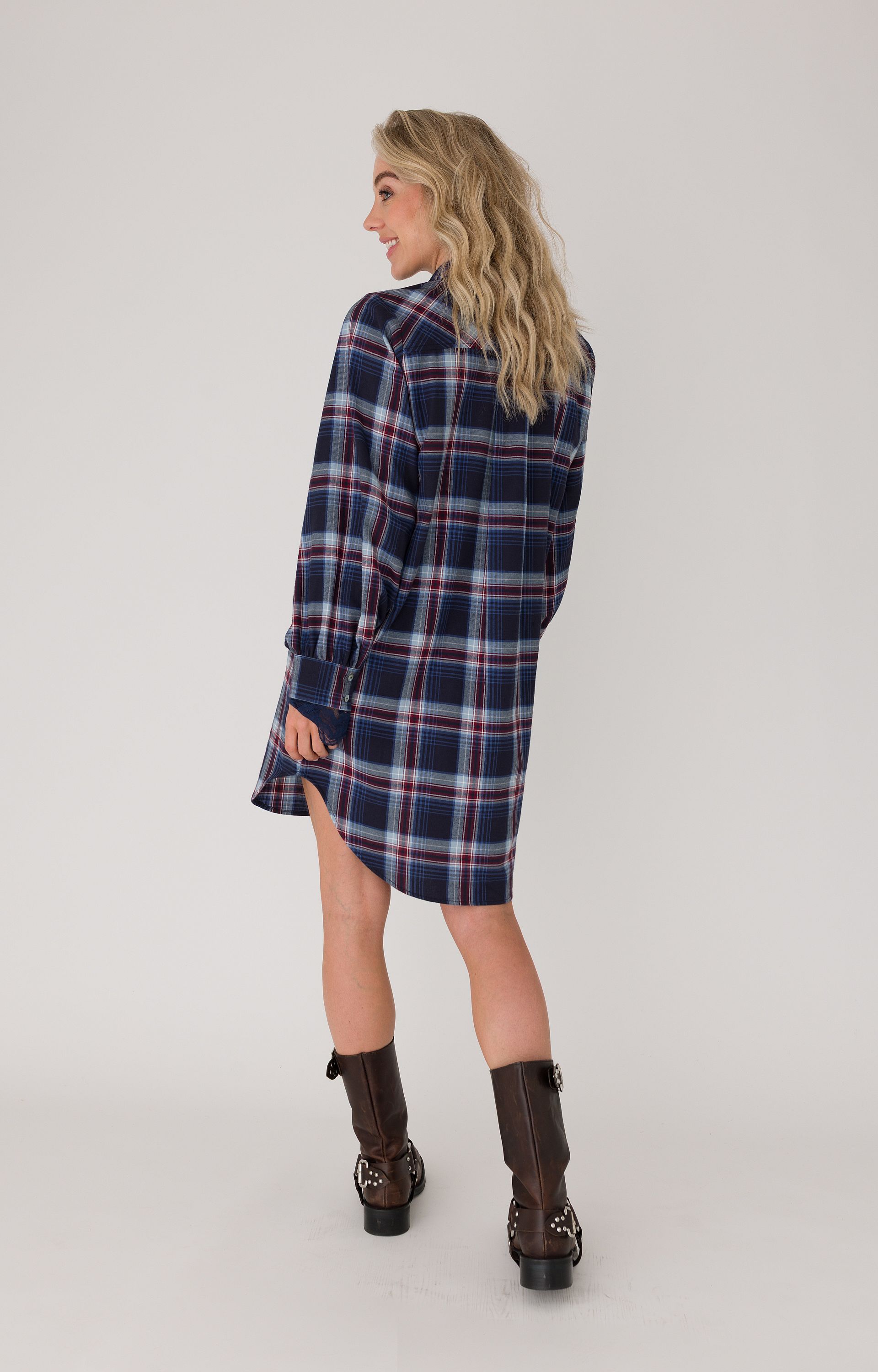 Blousejurk met ruitpatroon