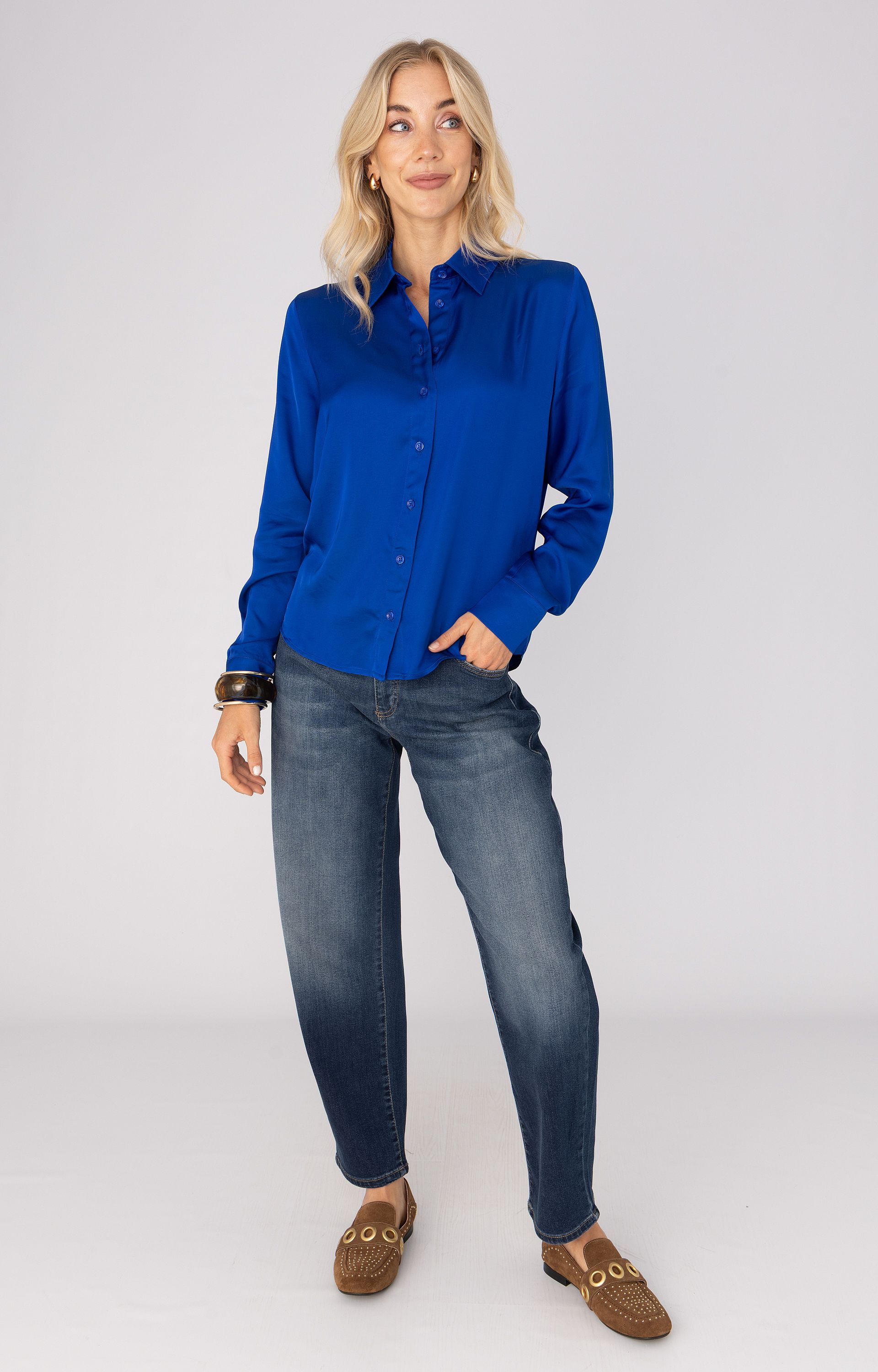 Blouse met glans 