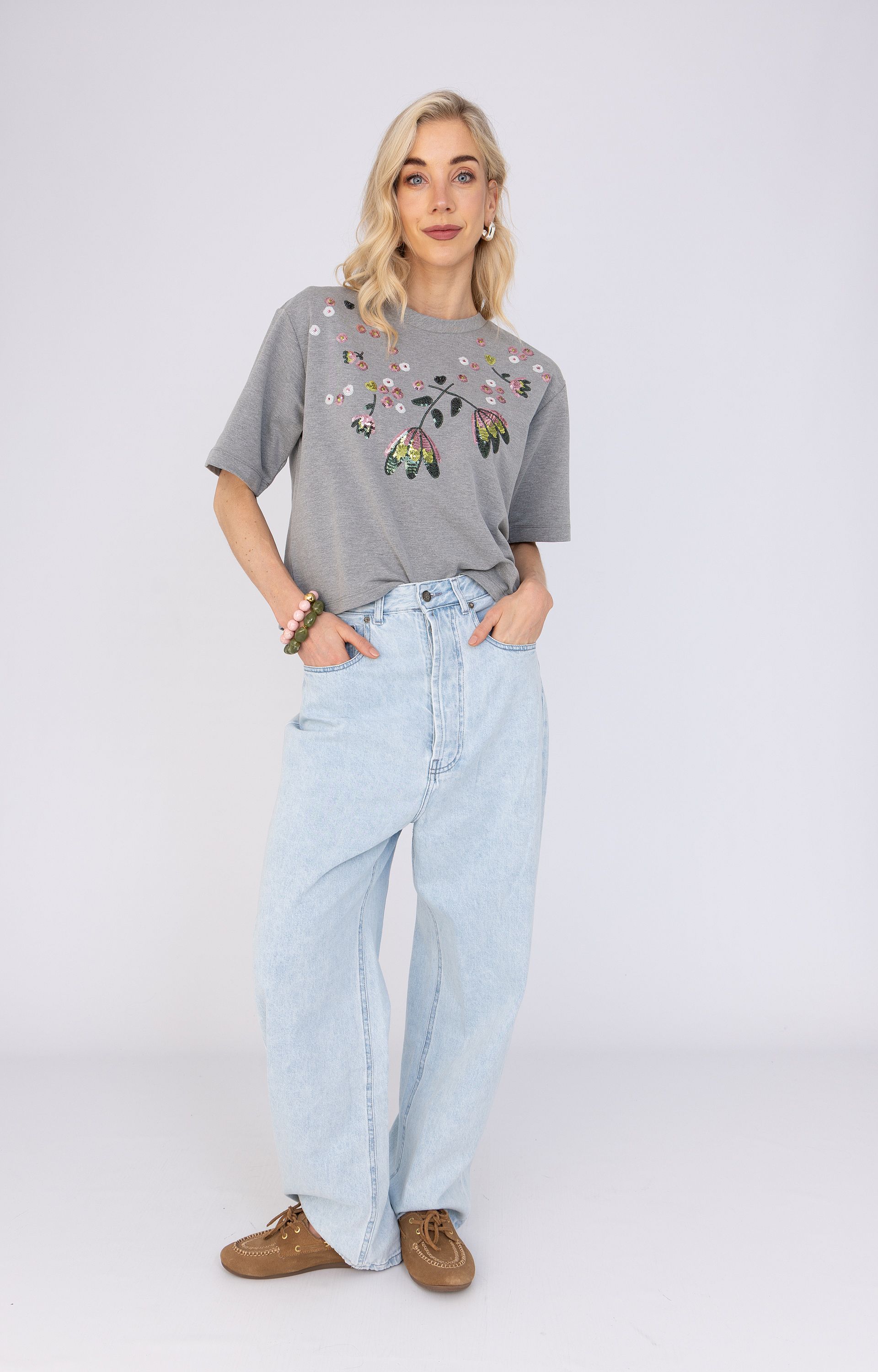 T-shirt met pailletten