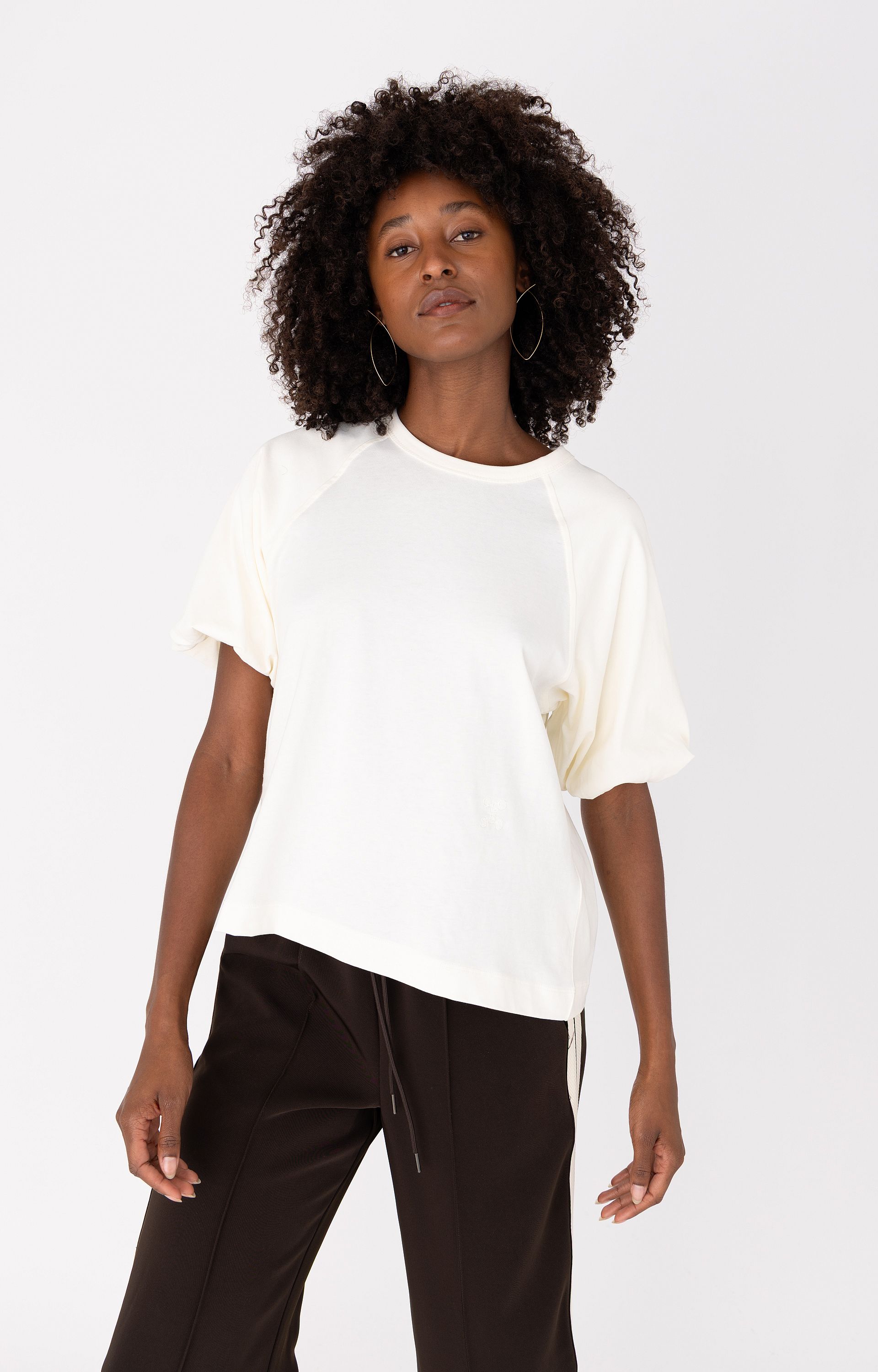 T-shirt met pofmouw