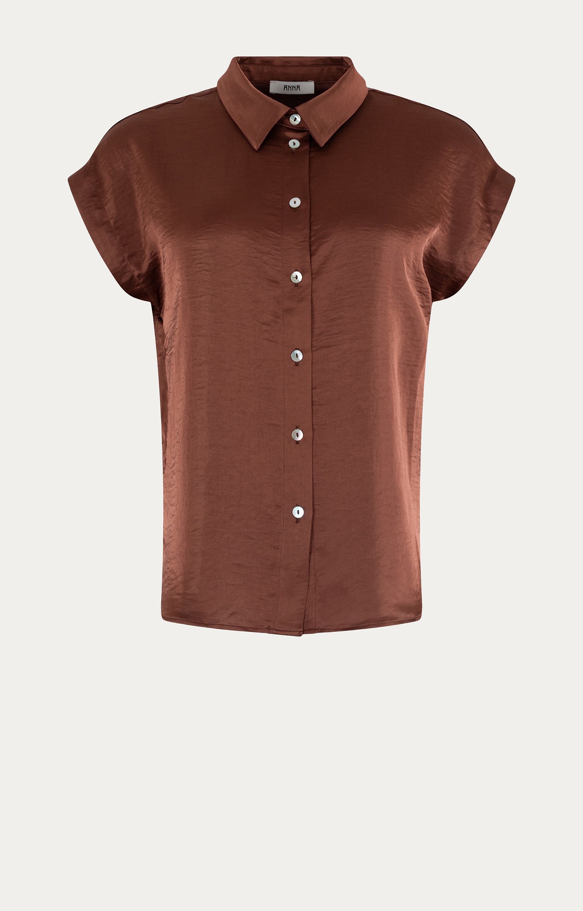 Blouse met satijnlook 