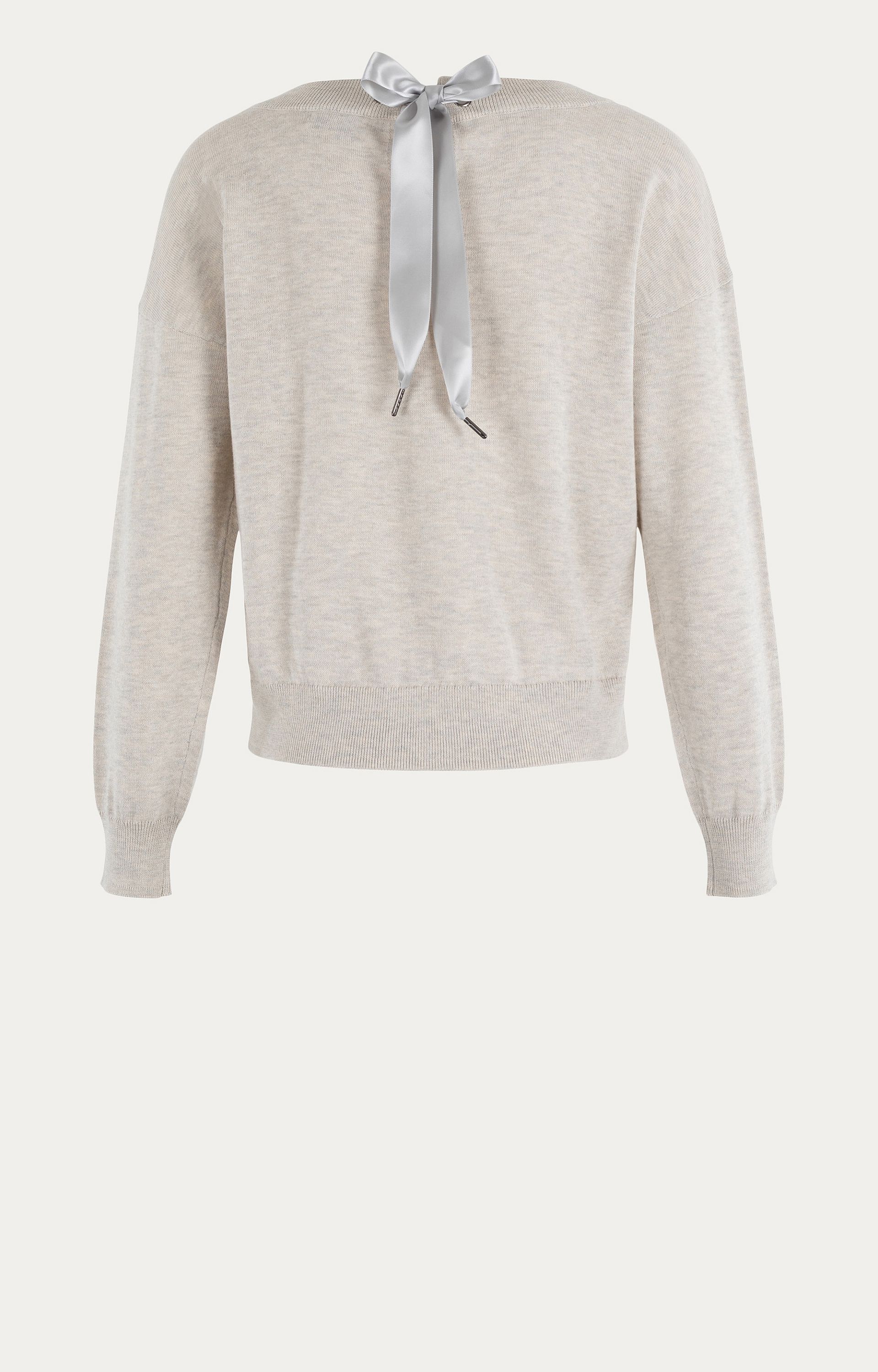 Pullover met striksluiting