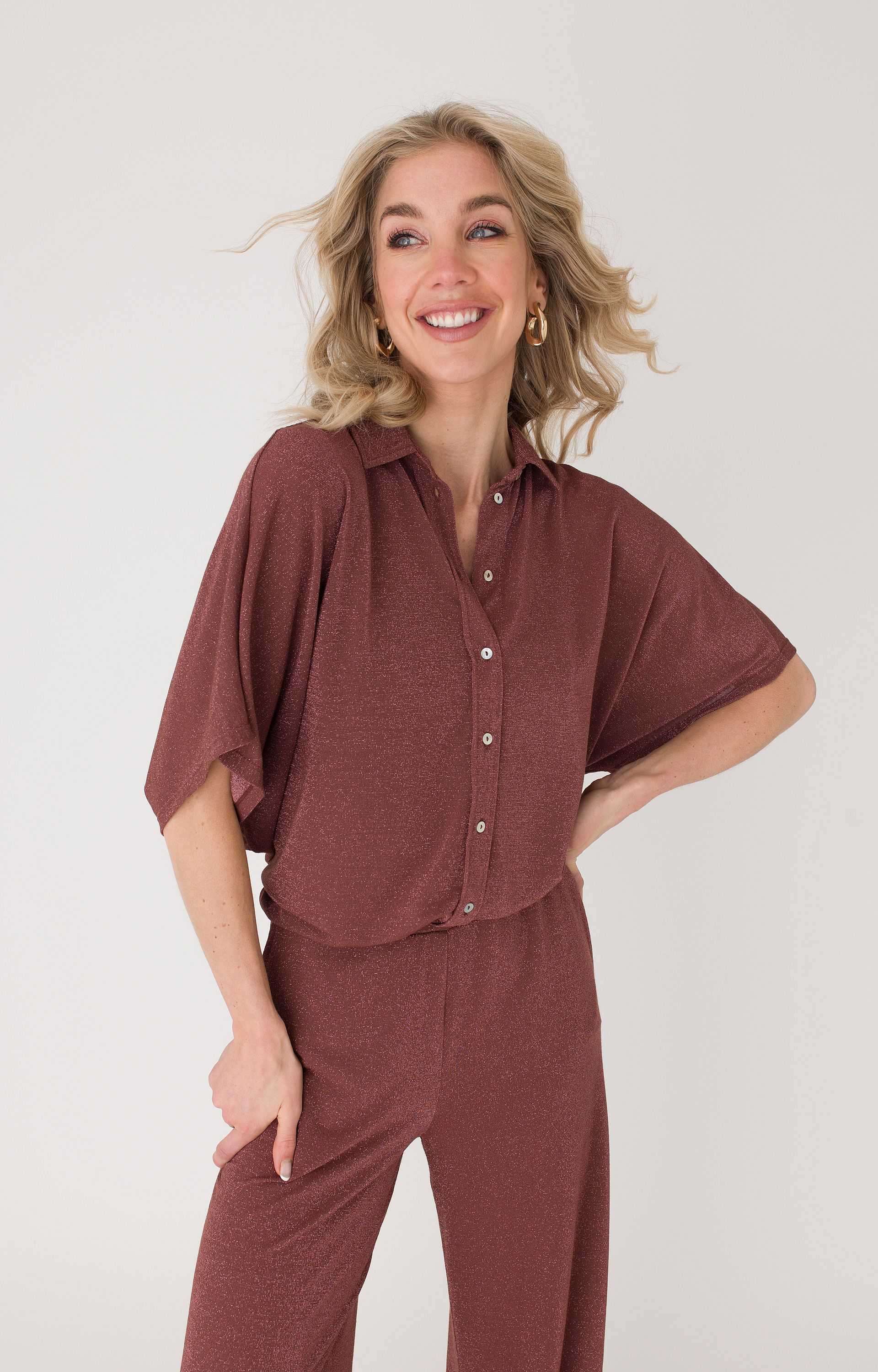Blouse met glitter
