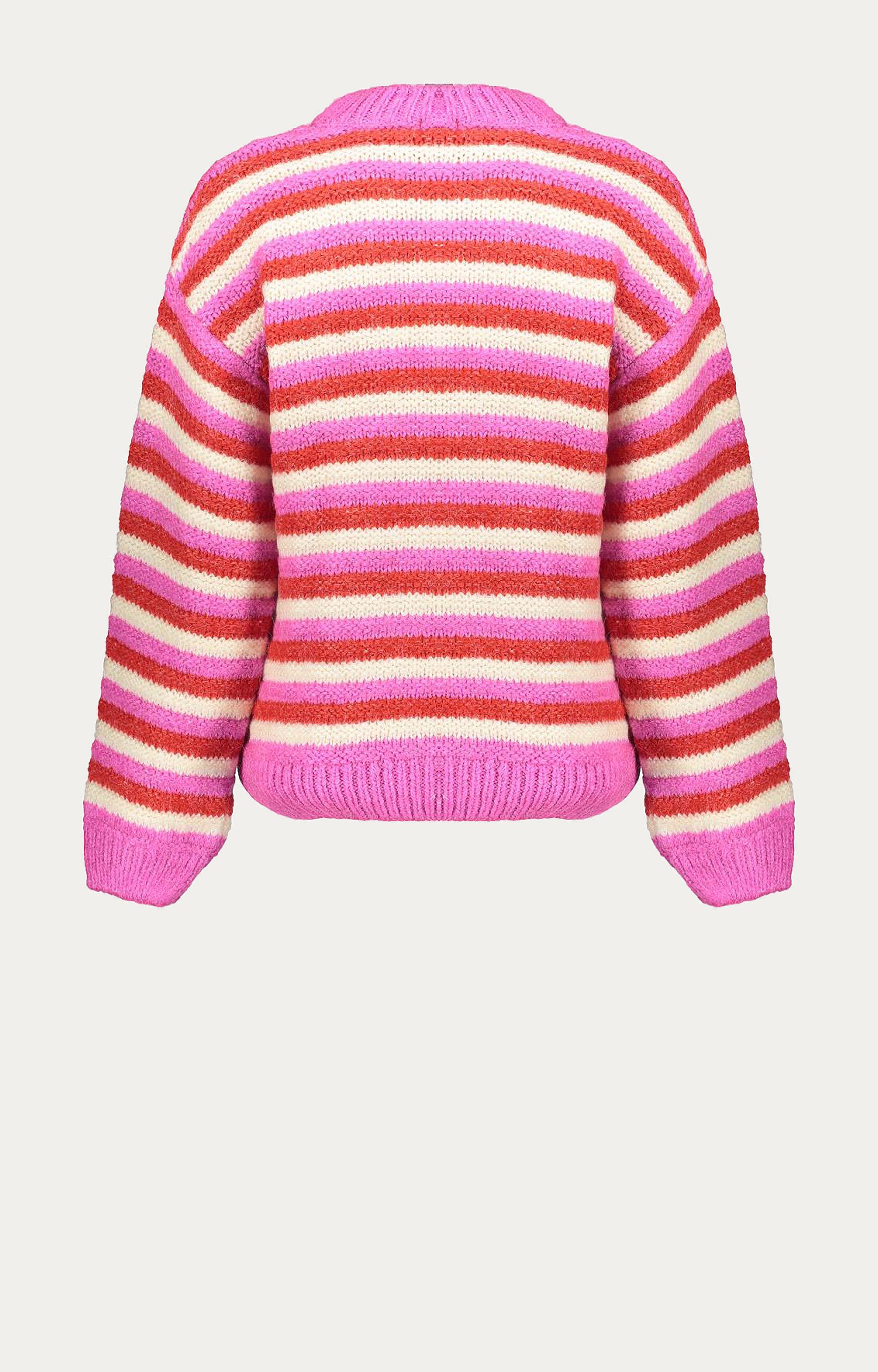 Pullover multi color met strepen