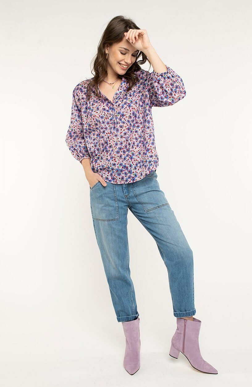 Blouse met bloemdessin