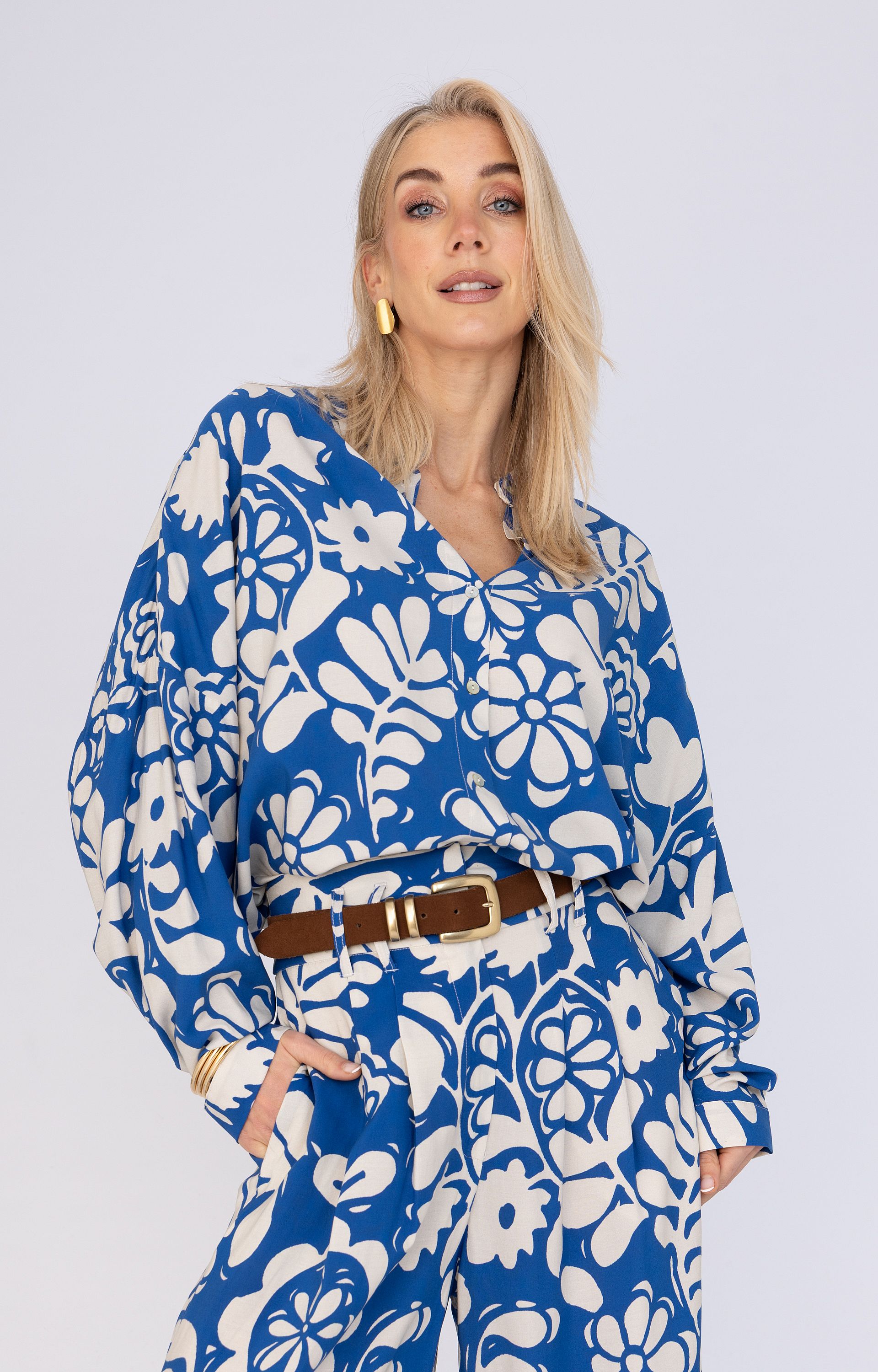 Blouse met bloemenprint