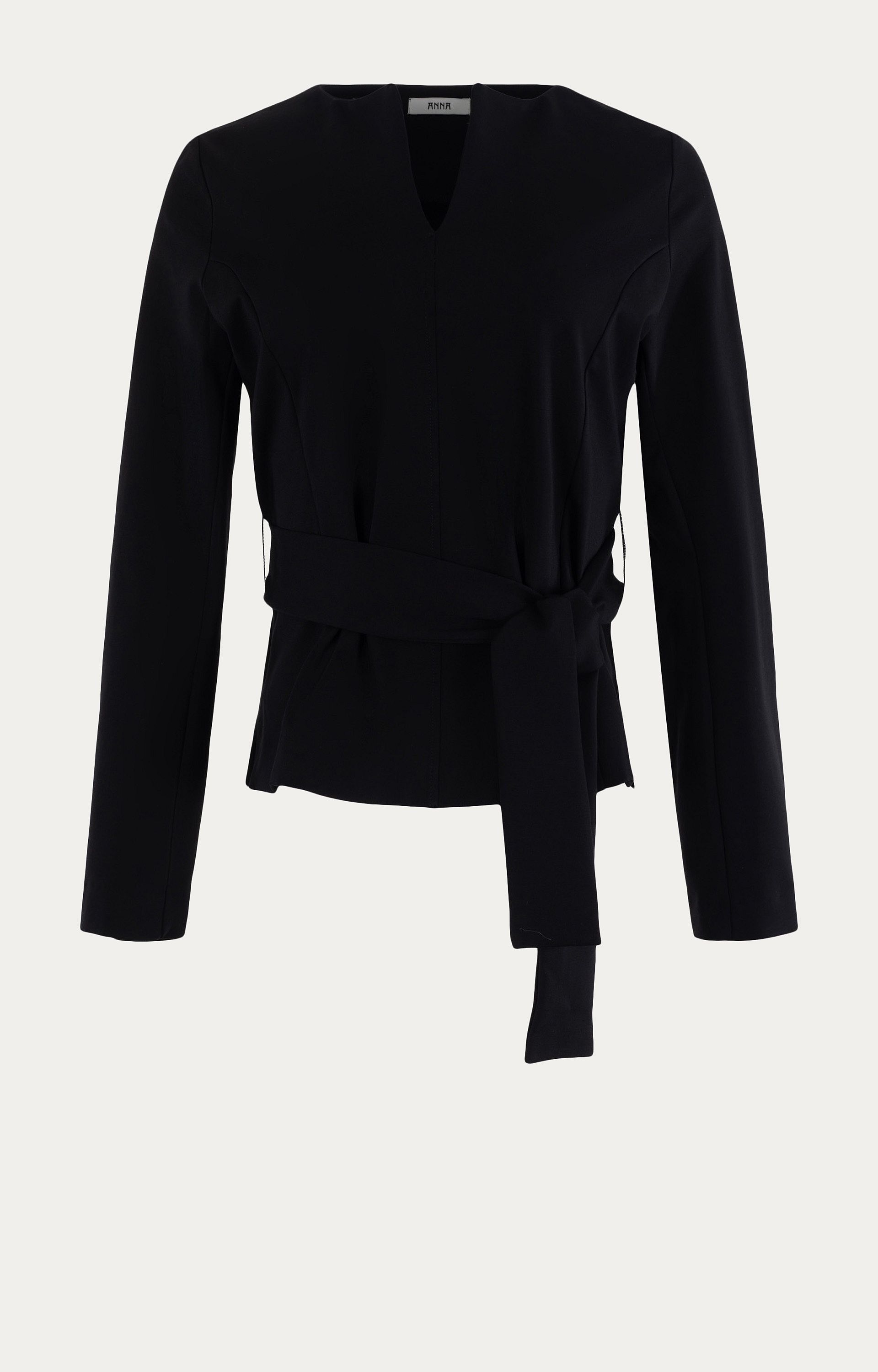 Shirt met wikkelceintuur