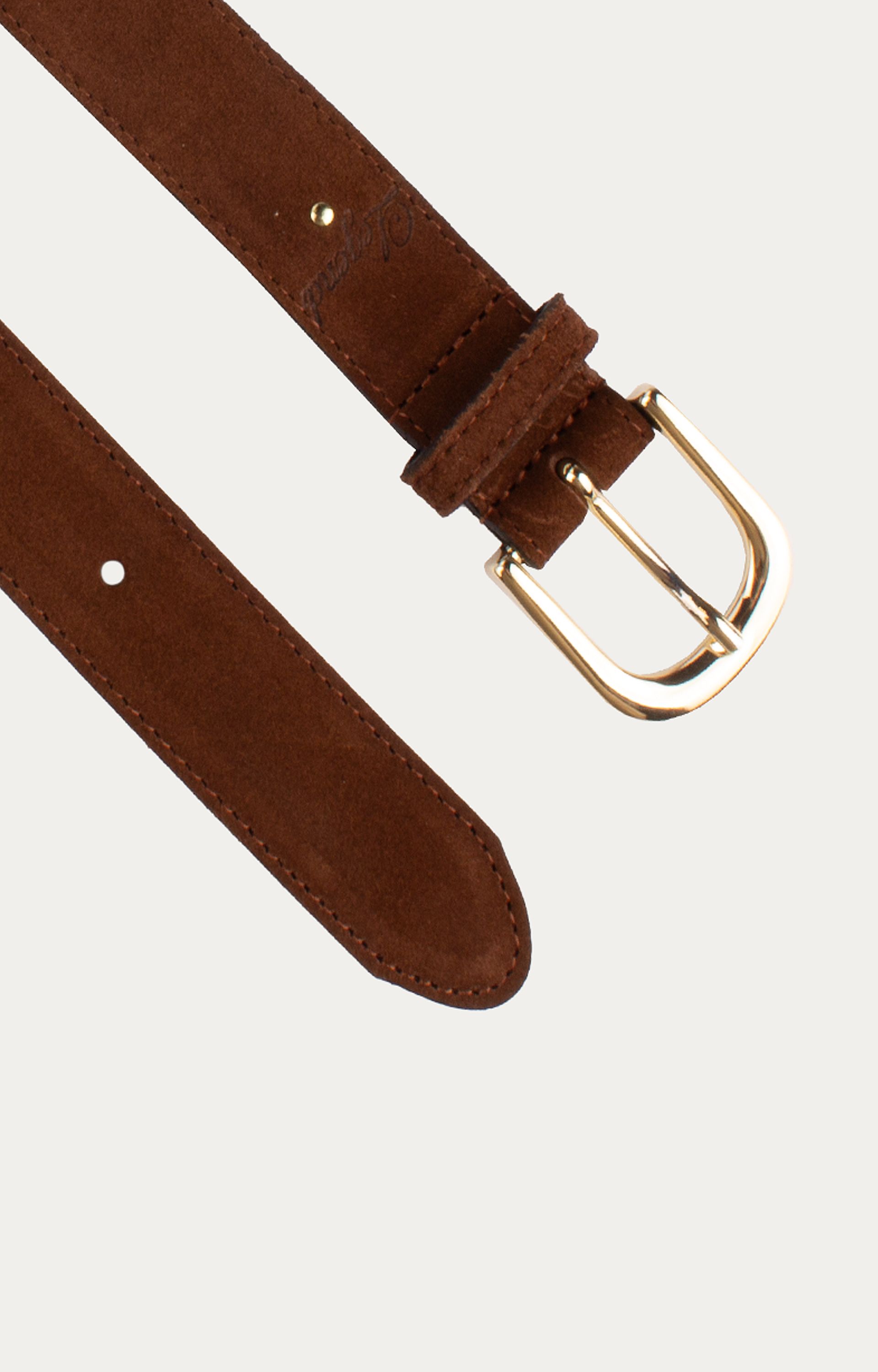 Riem suede bruin 