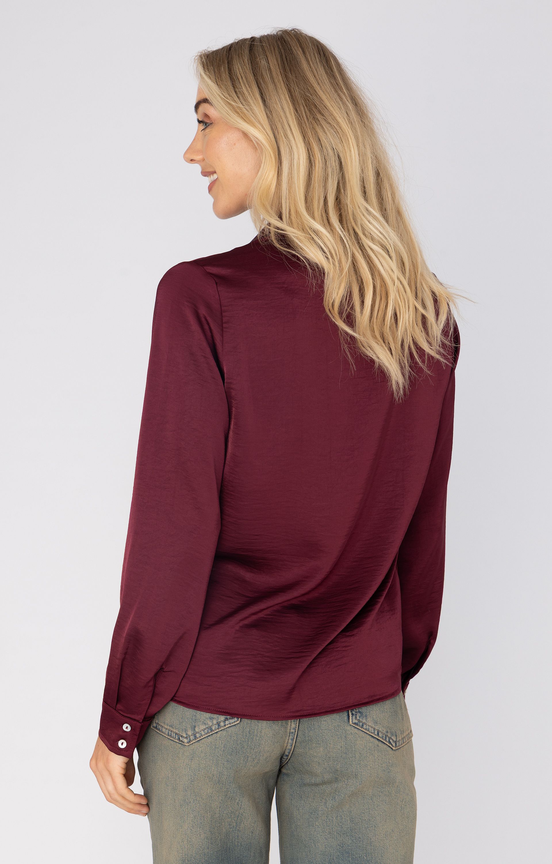 Blouse met satijnlook