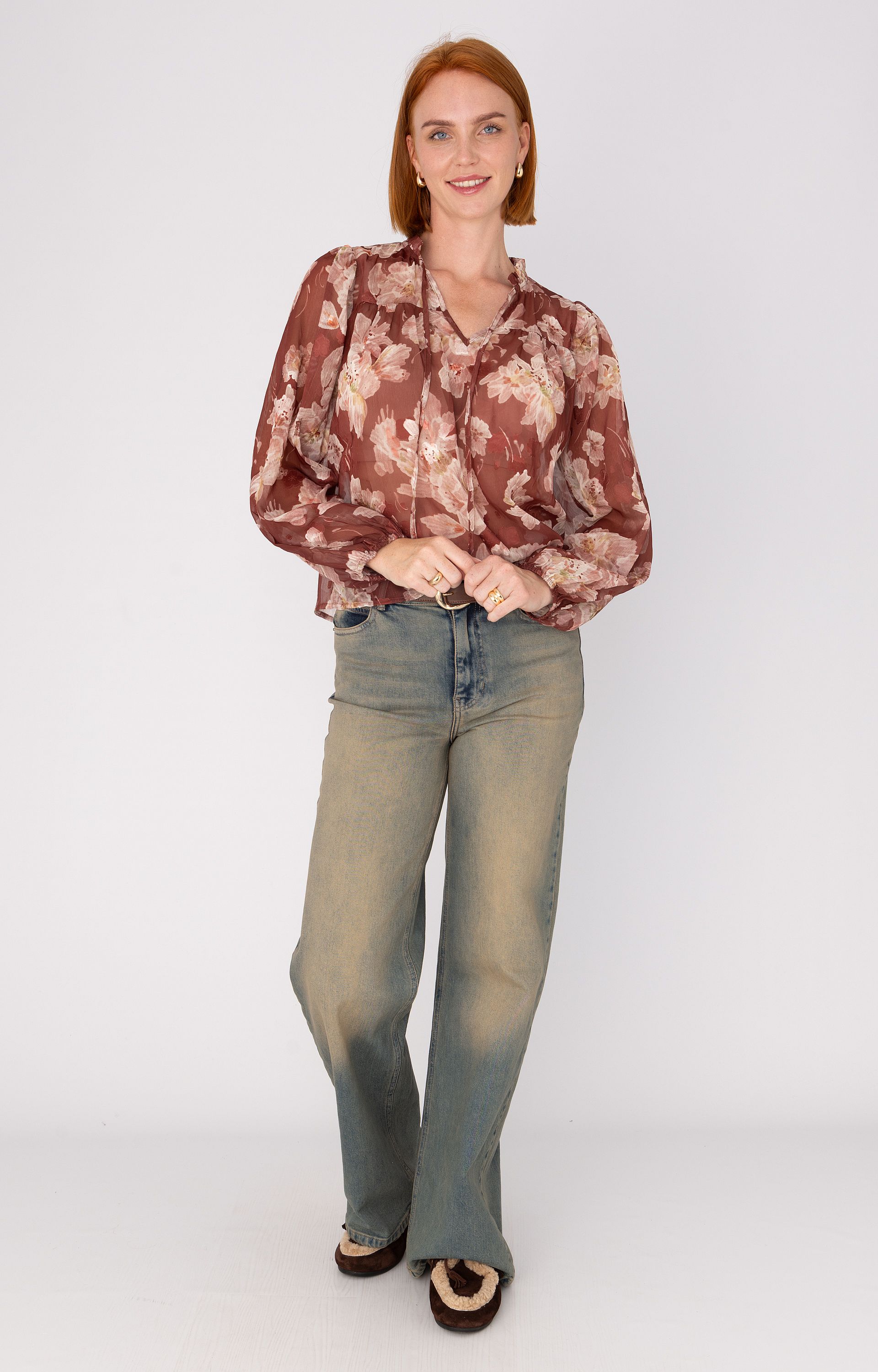 Blouse met dessin 