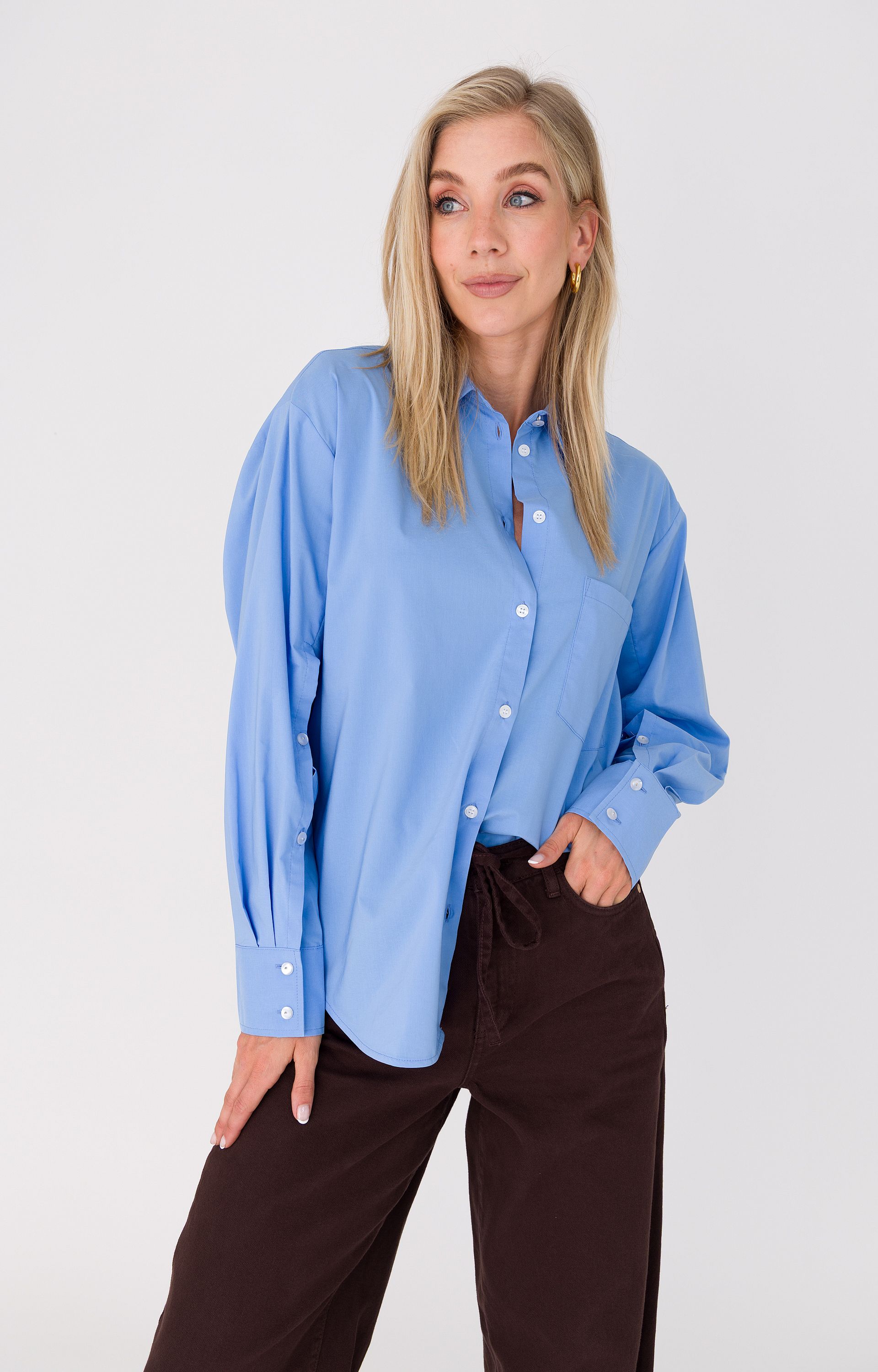 Blouse met borstzak Blouse met borstzak