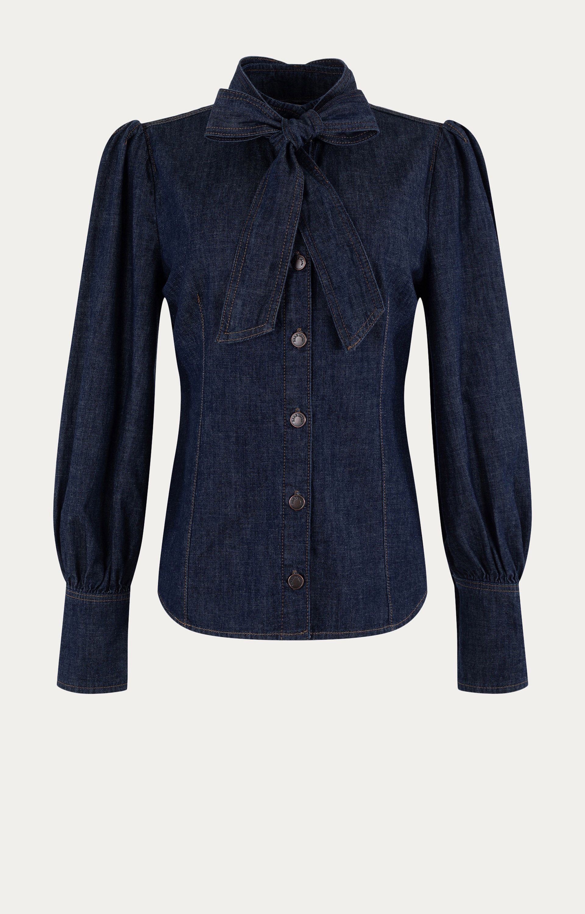 Blouse met strikkraag