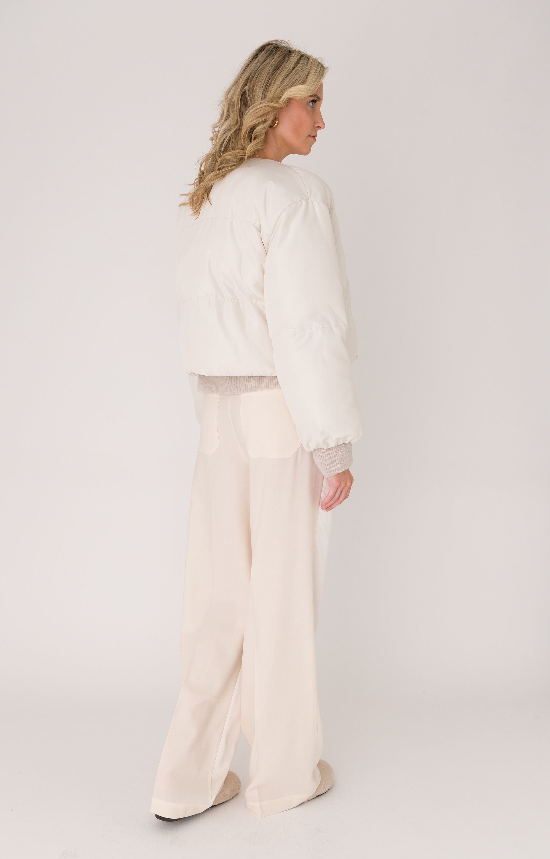 Broek met satijnlook