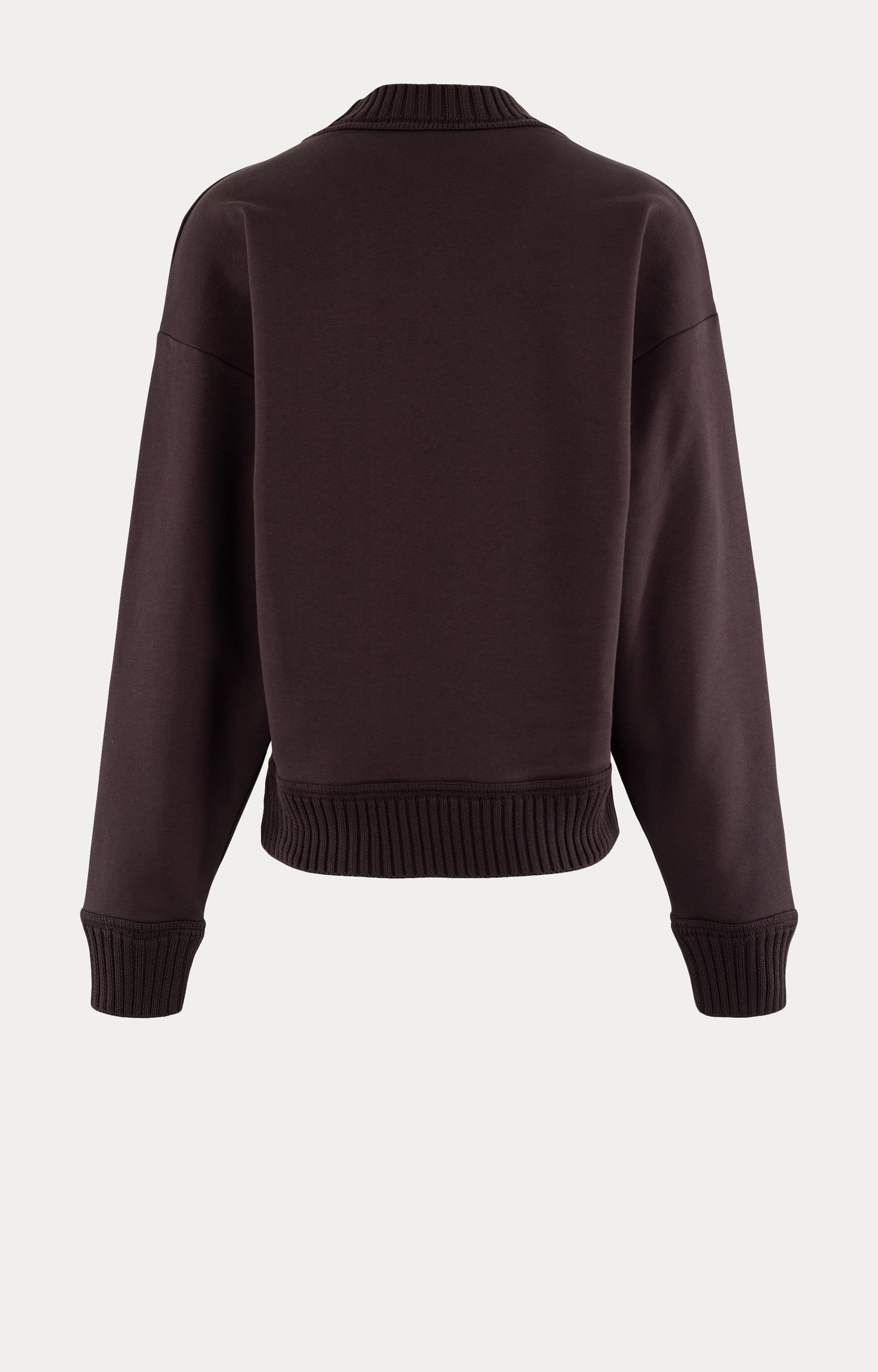 Sweater met geribde boorden