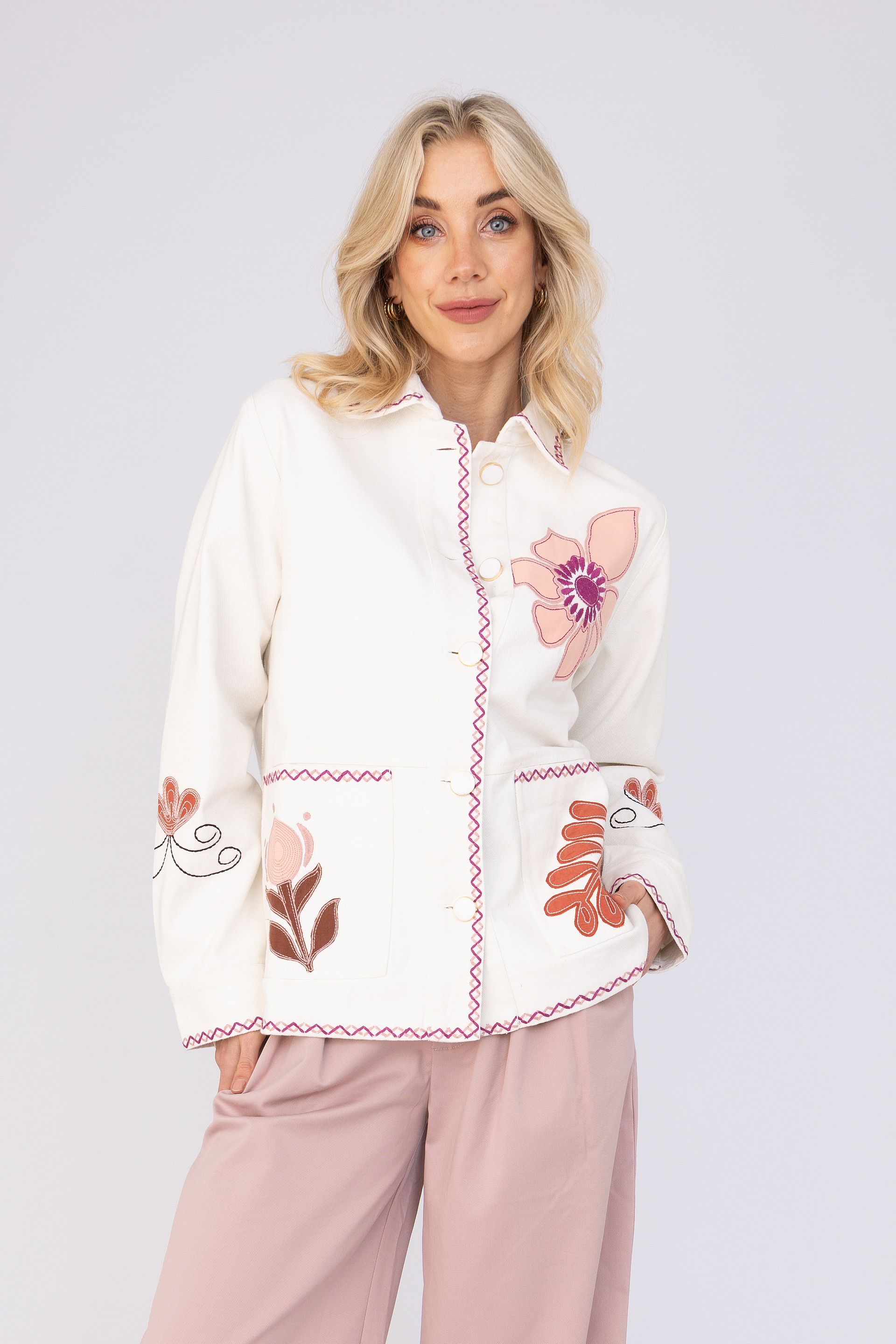 Jacket met borduursels